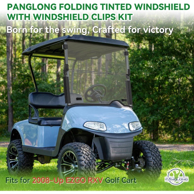 Windshield Tinted, Golf Cart Windshield with all Windshield Clips for 2008-Up