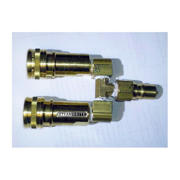 Clean Storm AX23 Solution Tee with QDs for truckmount dual wanding T or Y Split