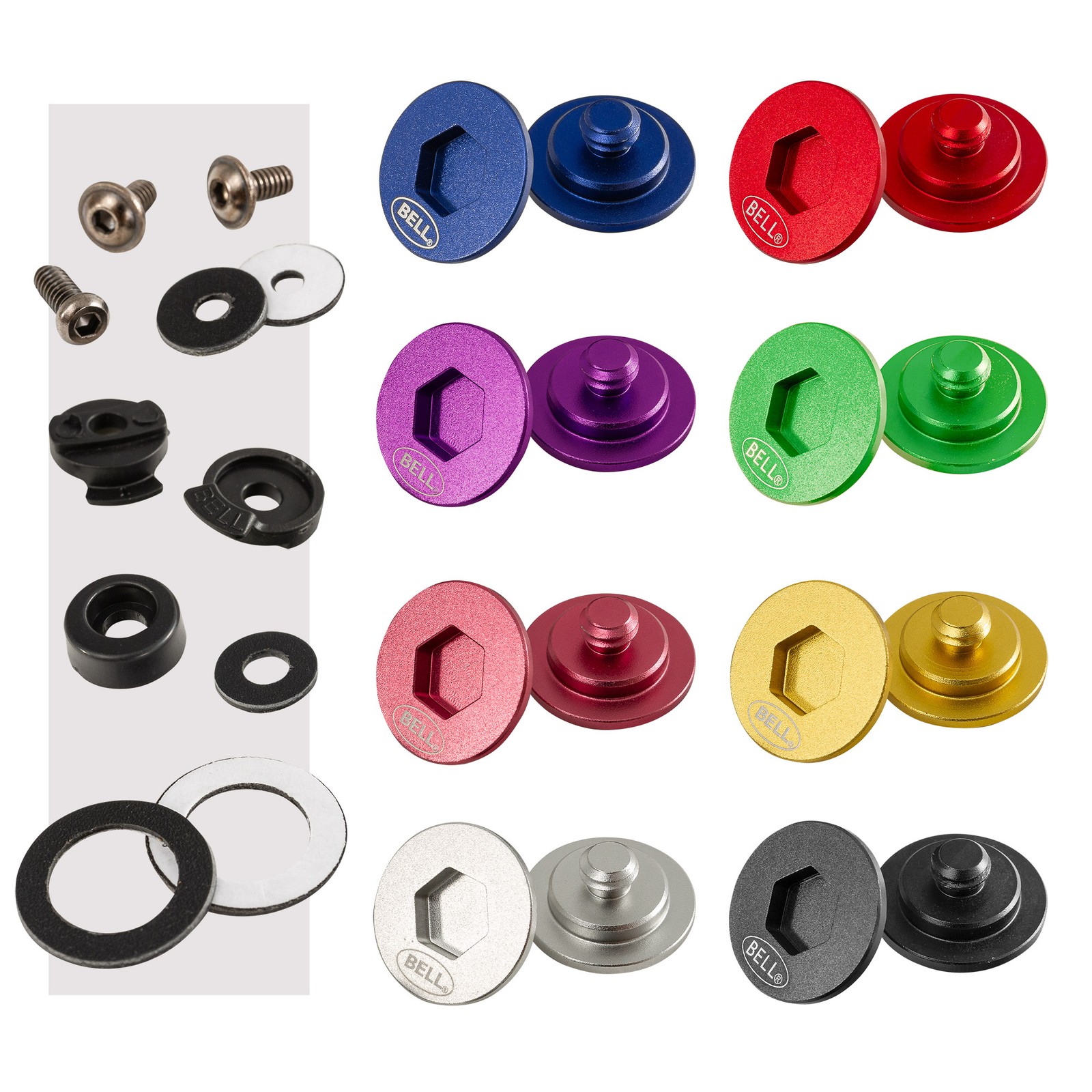 Bell Helmet Visor SV SE06/SE07/SE077 Pivot / Screw Kit - Purple (Race / M/Sport)