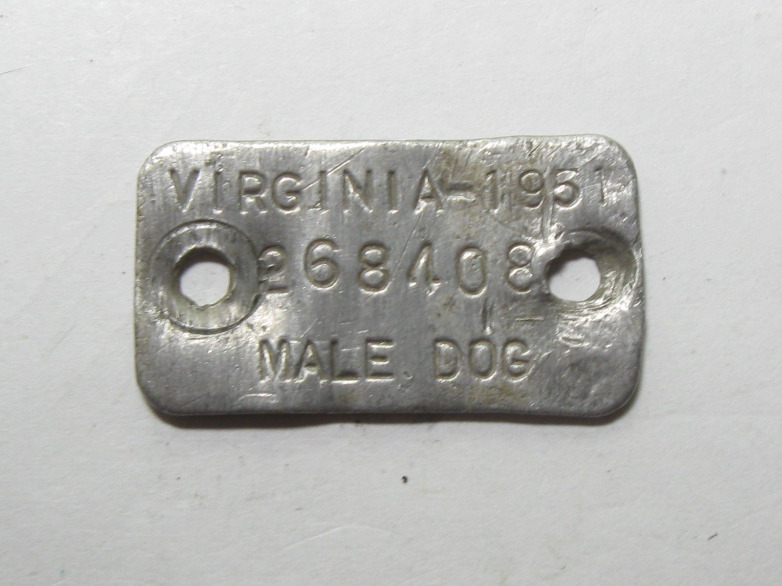 1951 VA Virginia Male Dog Tax Tag - #64944