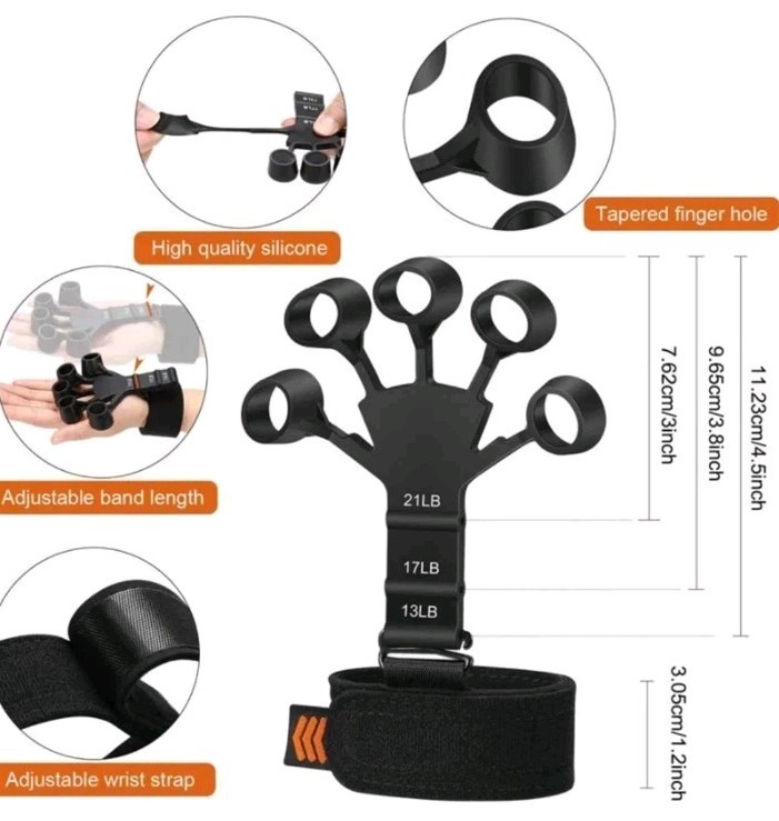 Silicone Grip Device Finger Exercise Stretcher Finger Gripper Strength Trainer