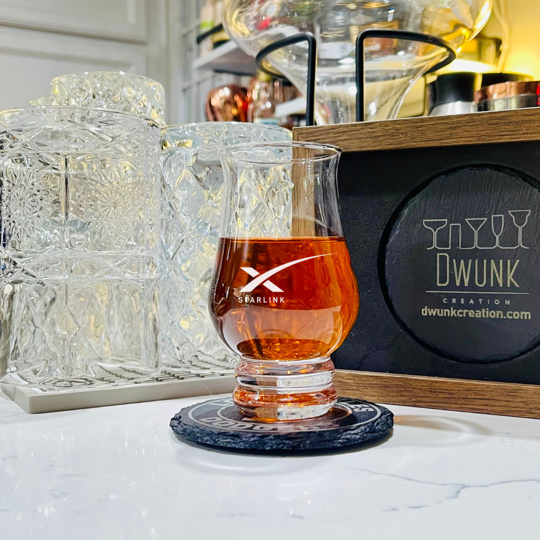 Custom Engraved Starlink Premium Tulip Tasting Glass – 8 oz