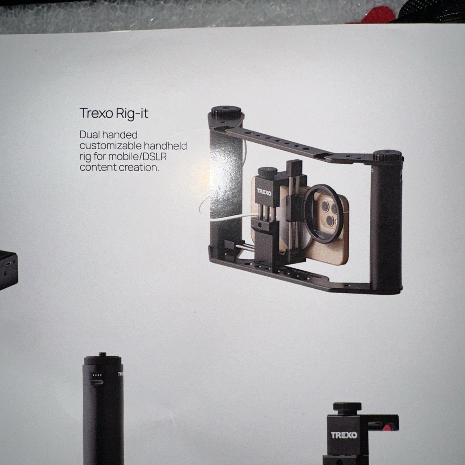 Trexo Rig It Customizable Handheld Video Camera Rig Filmmaker Accessory