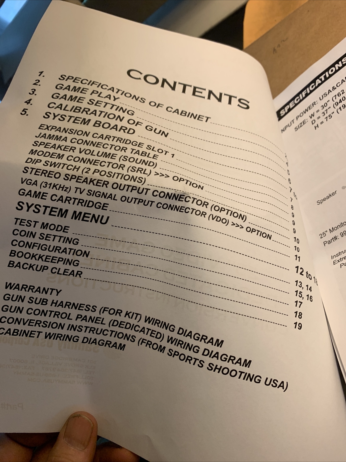 original arcade video game owners manual Atomiswave Extreme Hunting Sammy