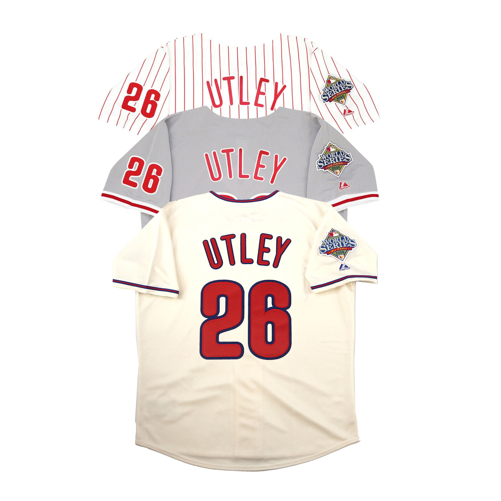 Chase Utley 2008 Philadelphia Phillies World Series Home/Road/Alt Men's Jersey