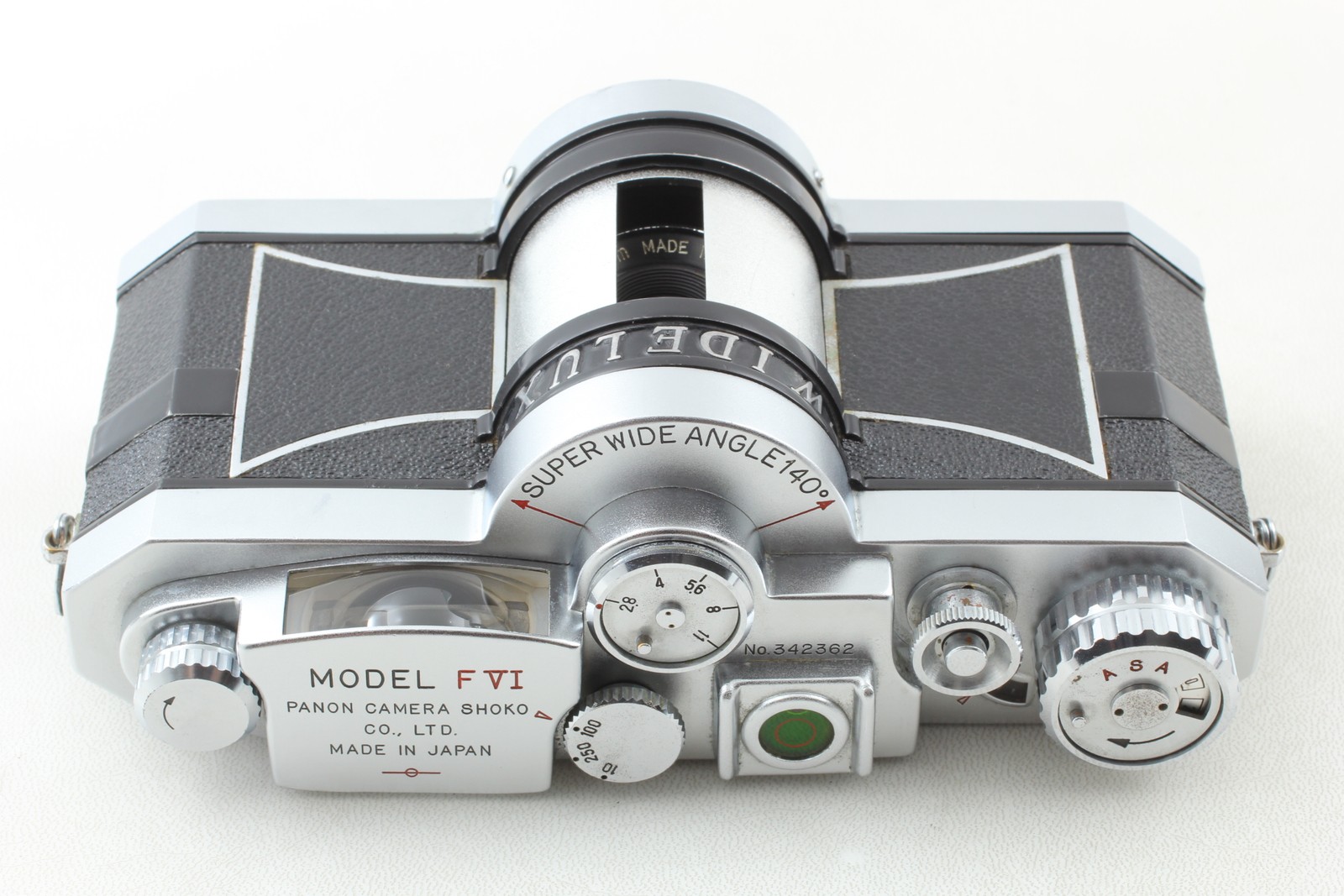 [N MINT] Panon Widelux Model F6 FVI Silver 35mm Panoramic Film Camera from JAPAN