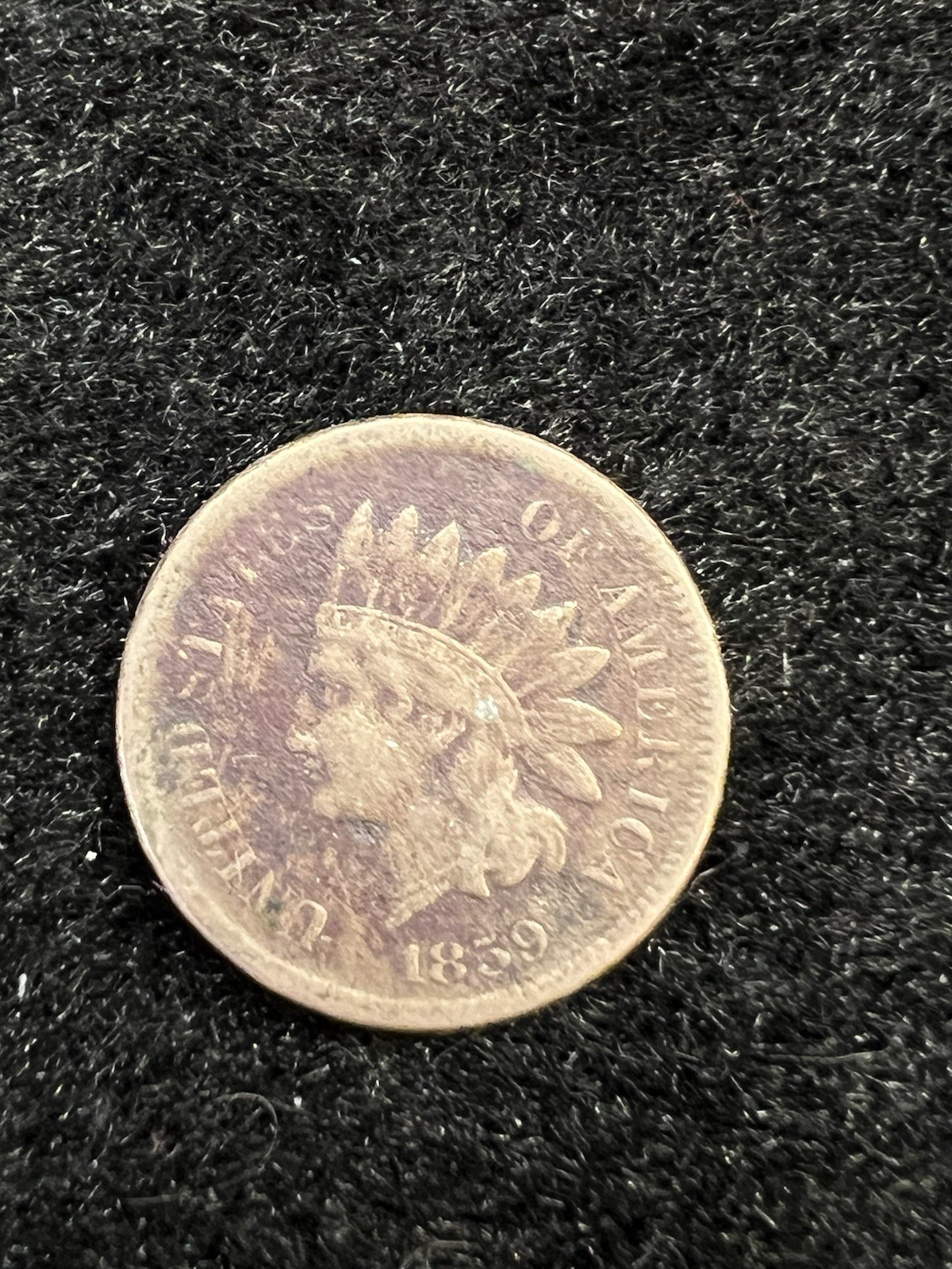 1859 Indian Cent 1st Year, Red-Brown, Full Liberty ~ Free Shipping
