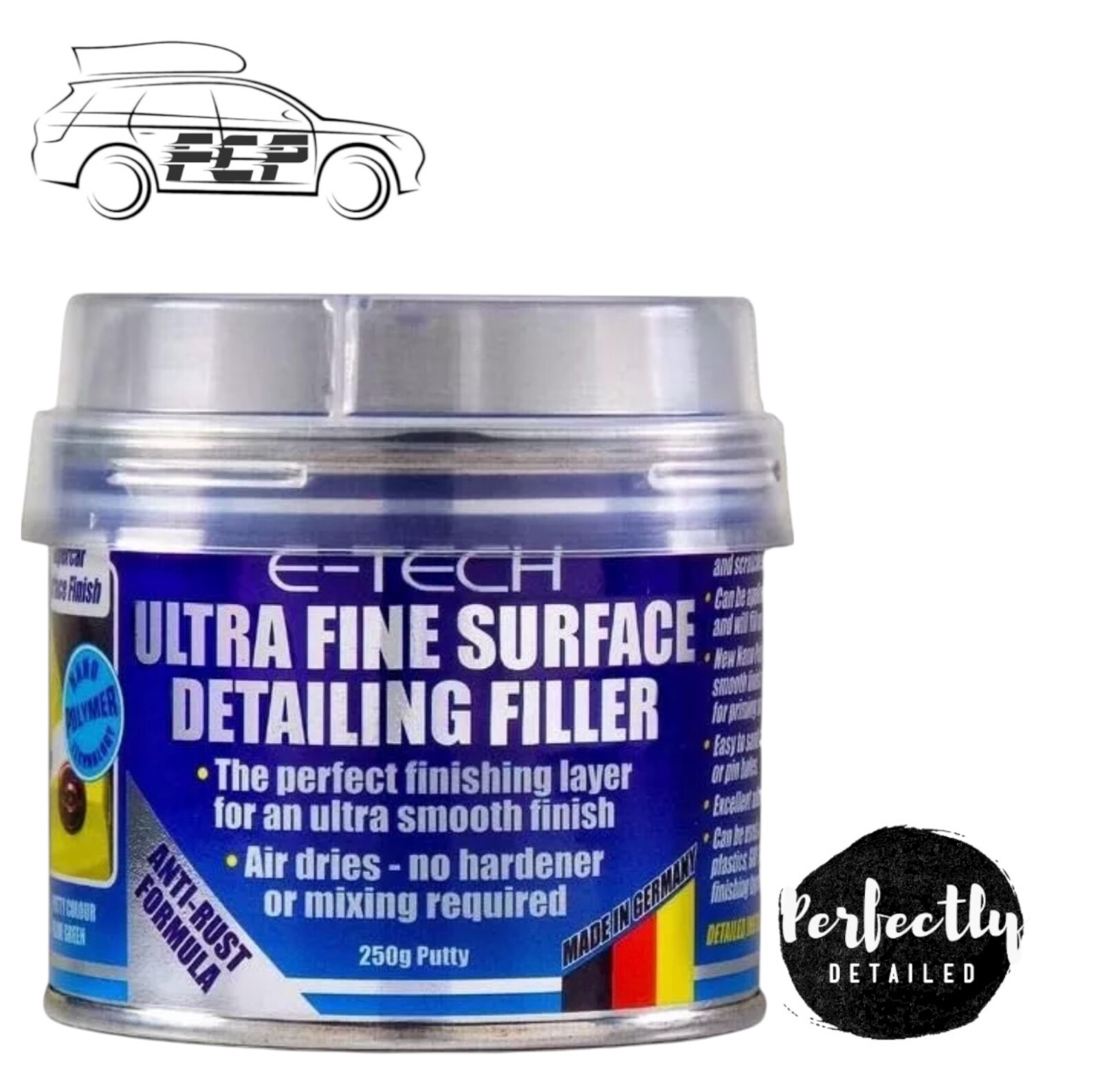 E-Tech  Ultra Fine Surface Detailing Filler For Bodywork Dents 250g
