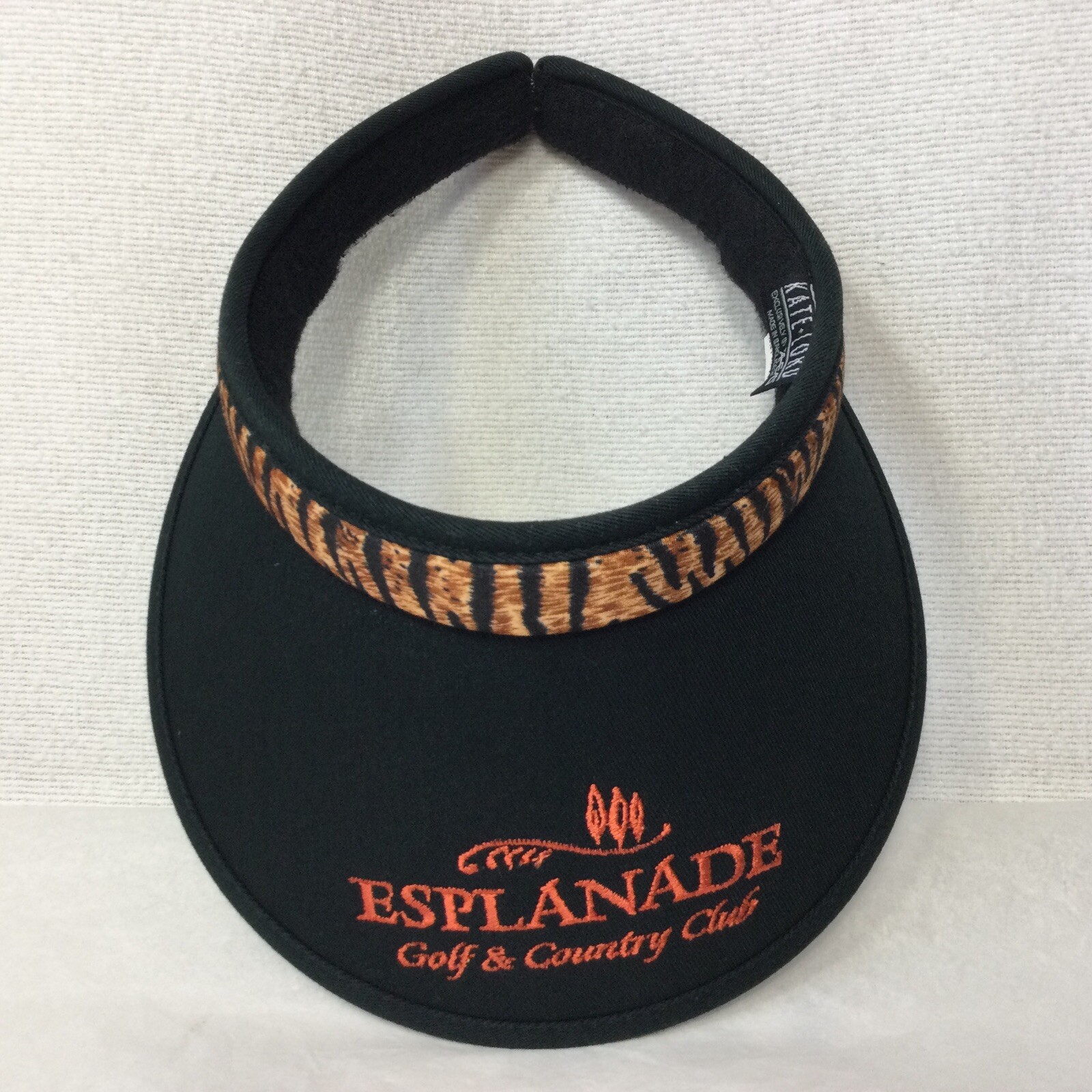 Esplanade Golf Country Club Hat Cap Sun Visor Black Open End