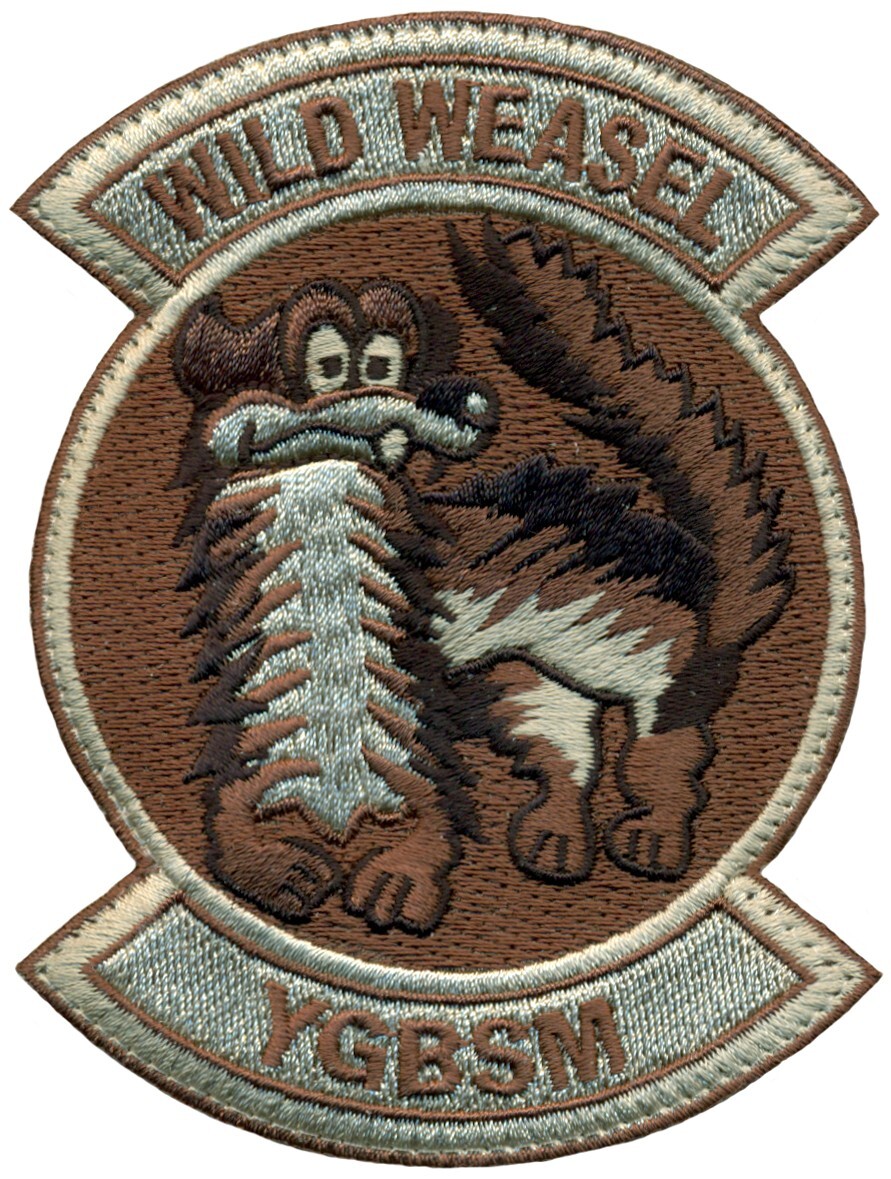 USAF WILD WEASEL YGBSM PATCH - DESERT VERSION 2