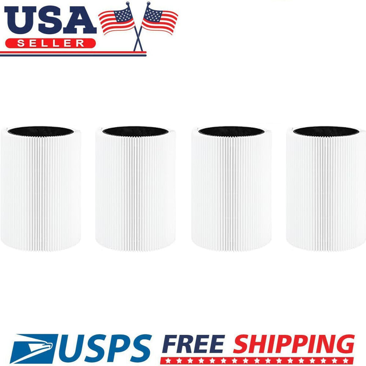 1-4 Pack 411 Replacement Filter Compatible with Blueair Blue Pure 411,411+,411
