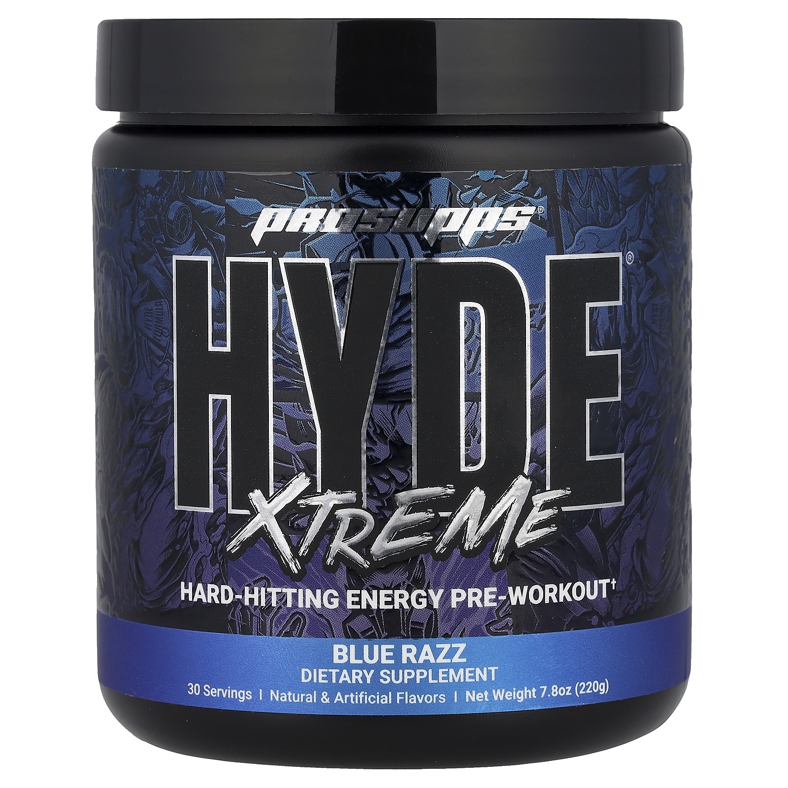 Hyde Xtreme, Hard-Hitting Energy Pre Workout, Blue Razz, 7.4 oz (210 g)