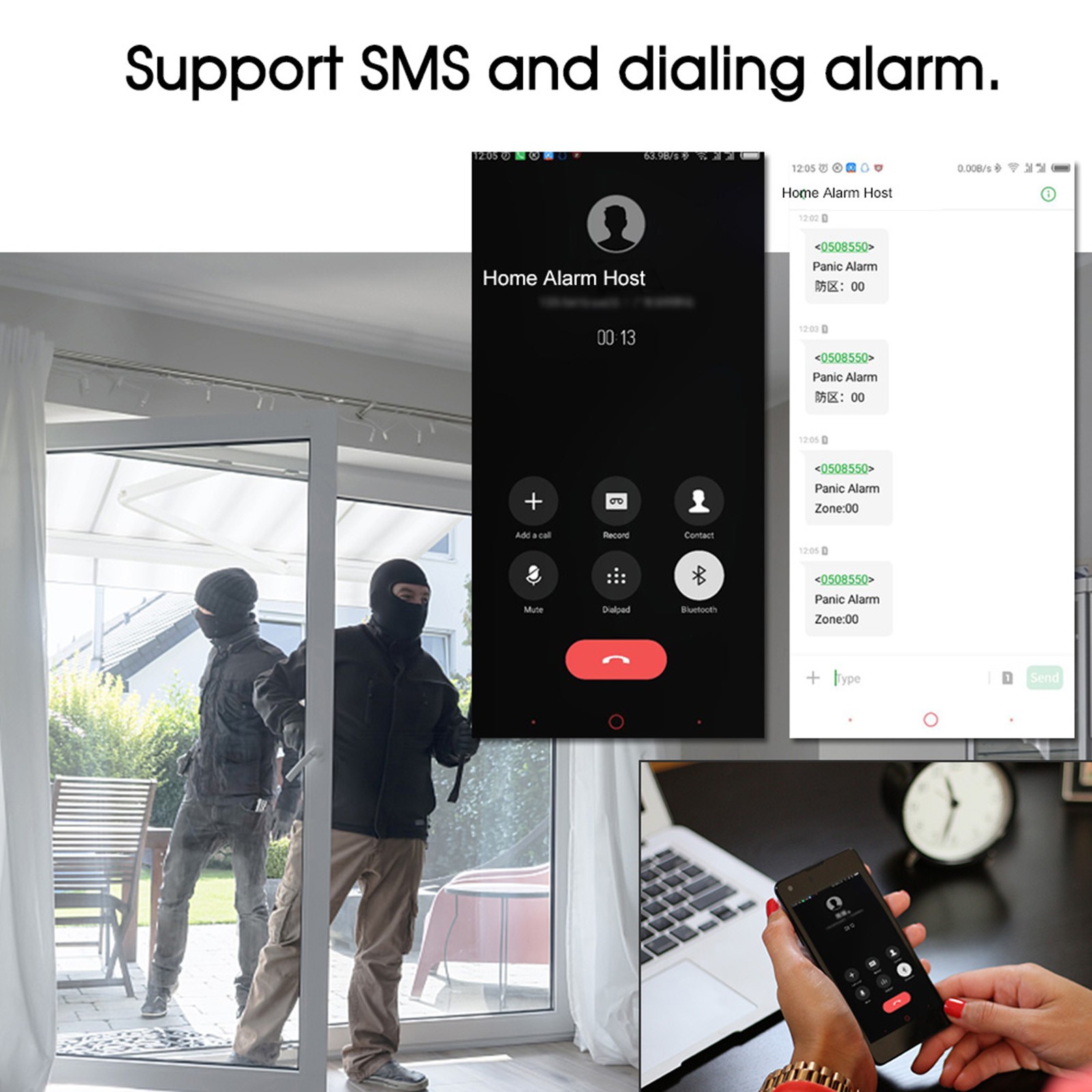 Wireless GSM SMS Home Burglar Security Alarm System Detector Sensor Kit OOHS