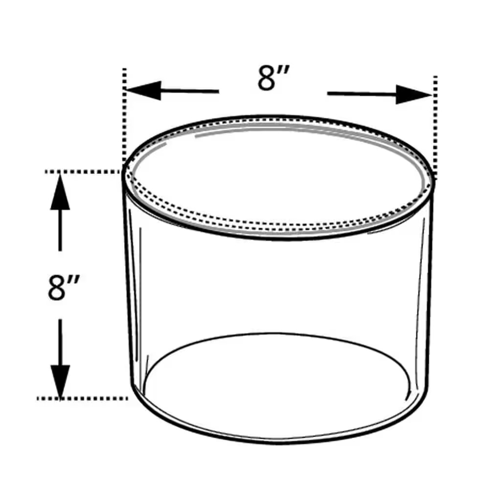 8 In. D X 8 In. H Acrylic Cylinder Display