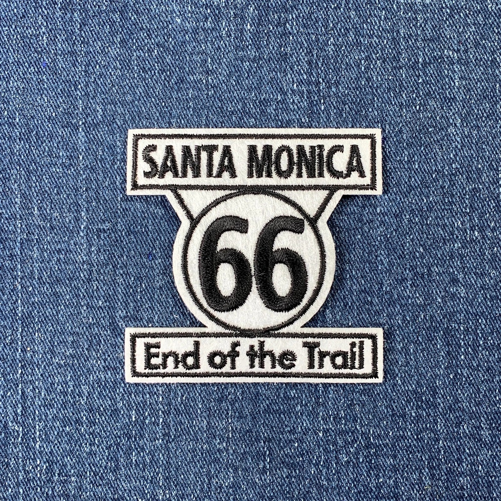 Santa Monica Route 66 Patch - Embroidered California Badge 2.5" (Iron On)