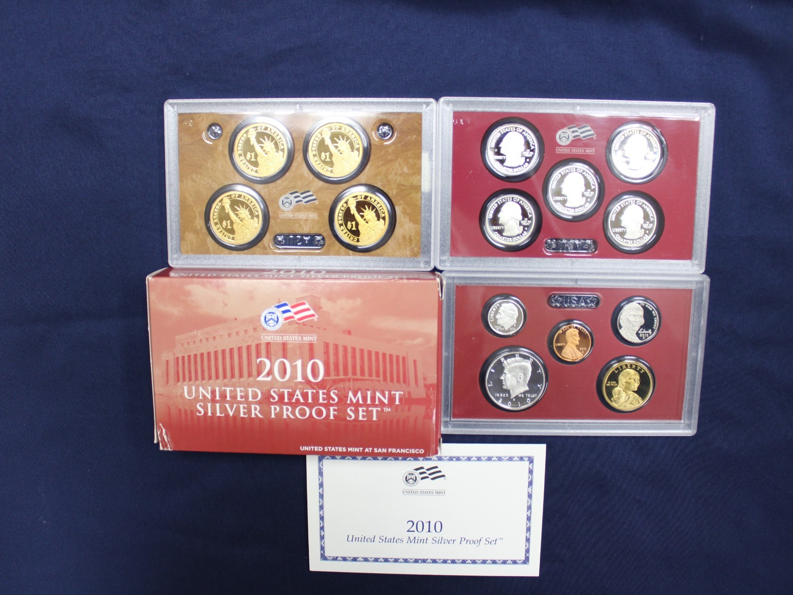 2010-S United States US Mint Silver Proof Set ~ 14 Coin with Box/COA