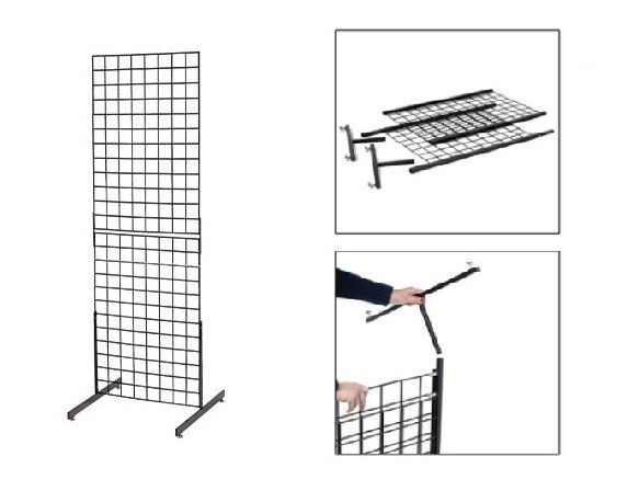 Display Grid Rack 2 x 6 Take Apart Easy Transport W/ Legs Panel Craft Show Stand