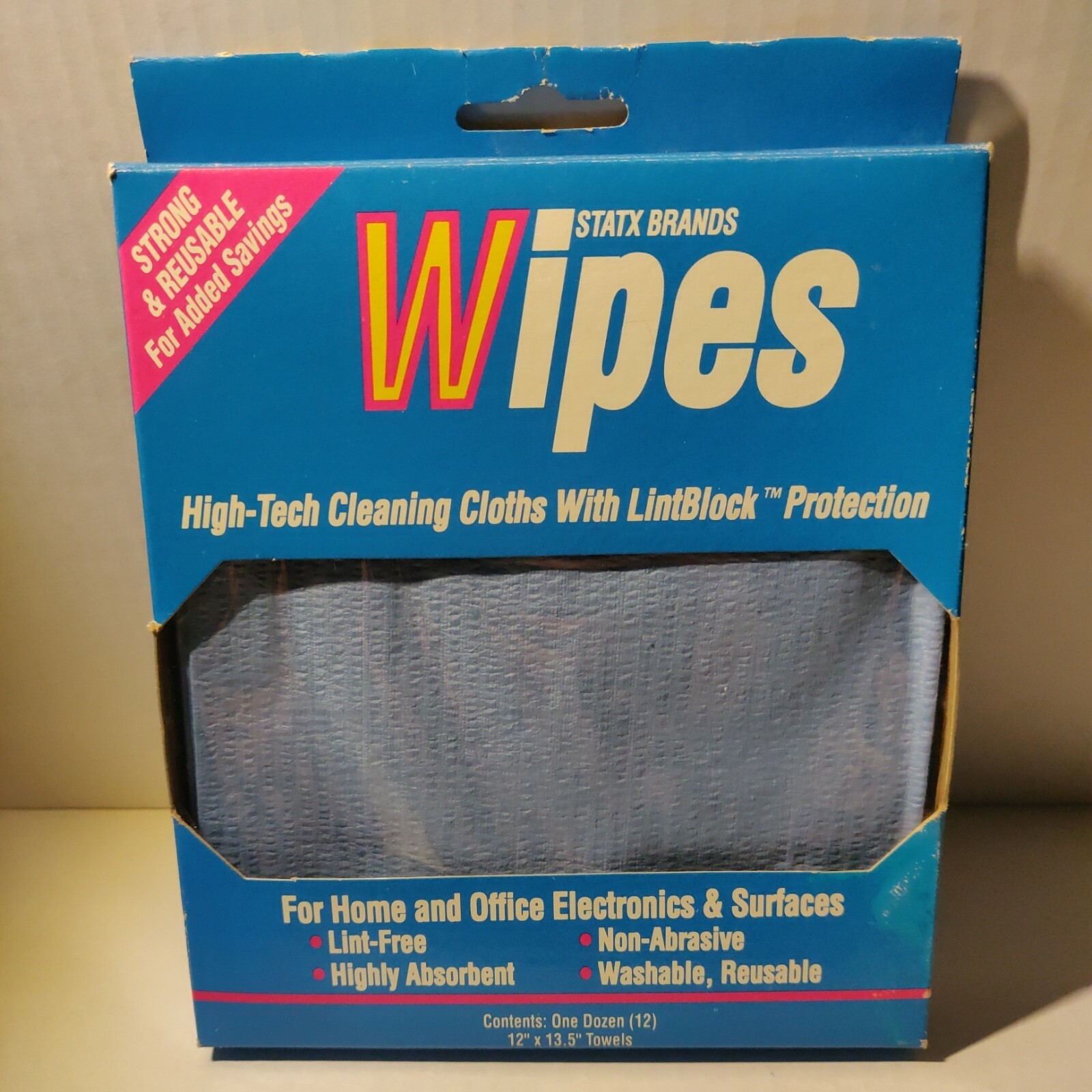 Vtg Statx Brands Wipes - High-tech Cleaning Cloths Lintblock Protection- 8 wipes