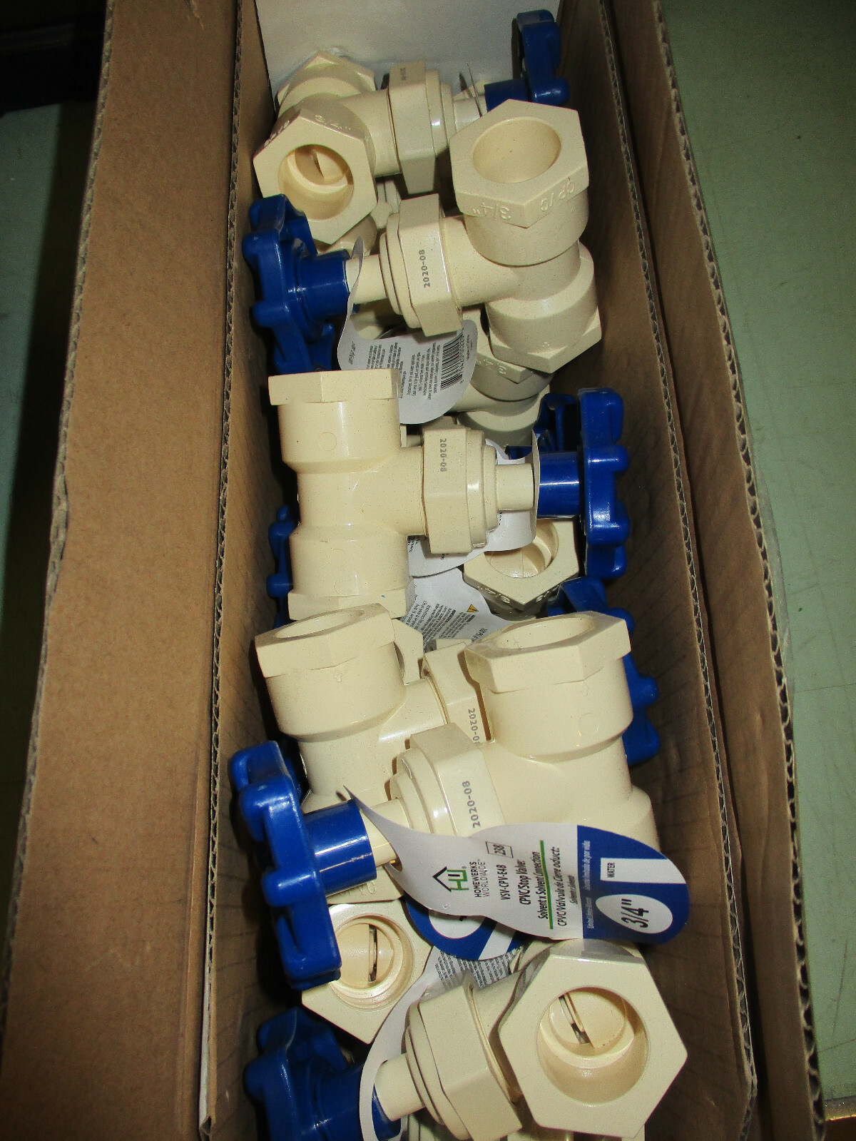 CASE OF 15 NEW Homewerks VSV-CPV-E4B Stop OR CONTROL VALVES 3/4" WATER S7