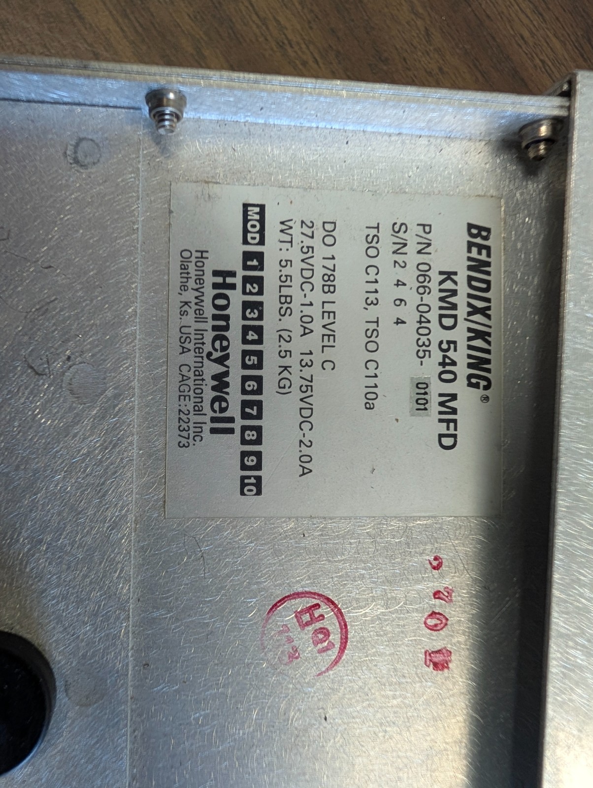 Bendix King KMD 540 MFD; Part # 066-04035-0101