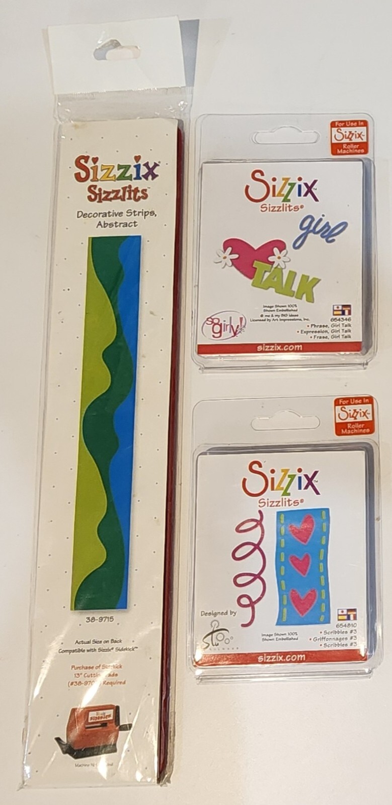 Sizzix SIzzlits Scribbles - Girl Talk - Deco Strip Abstract (You Choose)