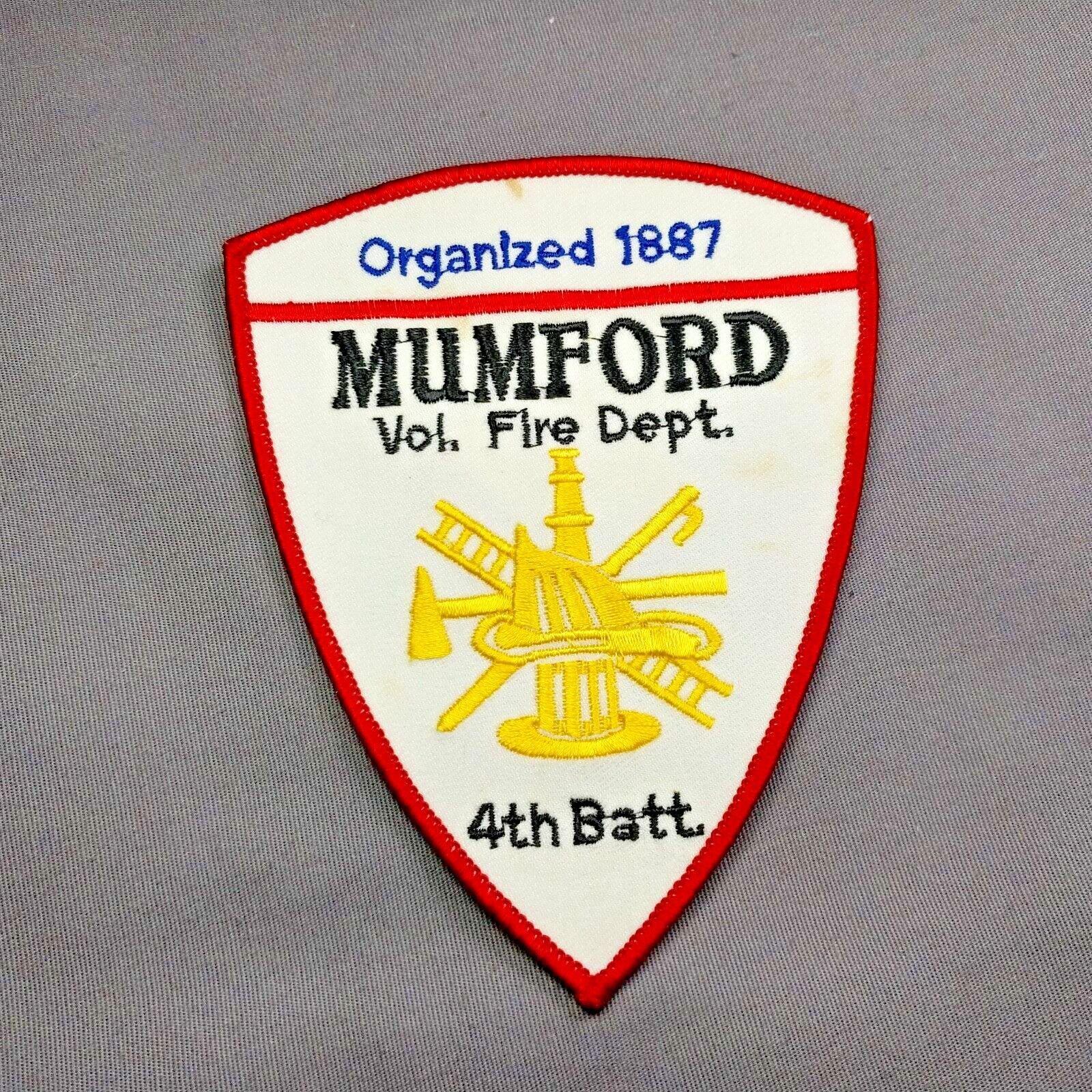 Mumford NY New York 4th Battalion Fire Dept. 5" Patch