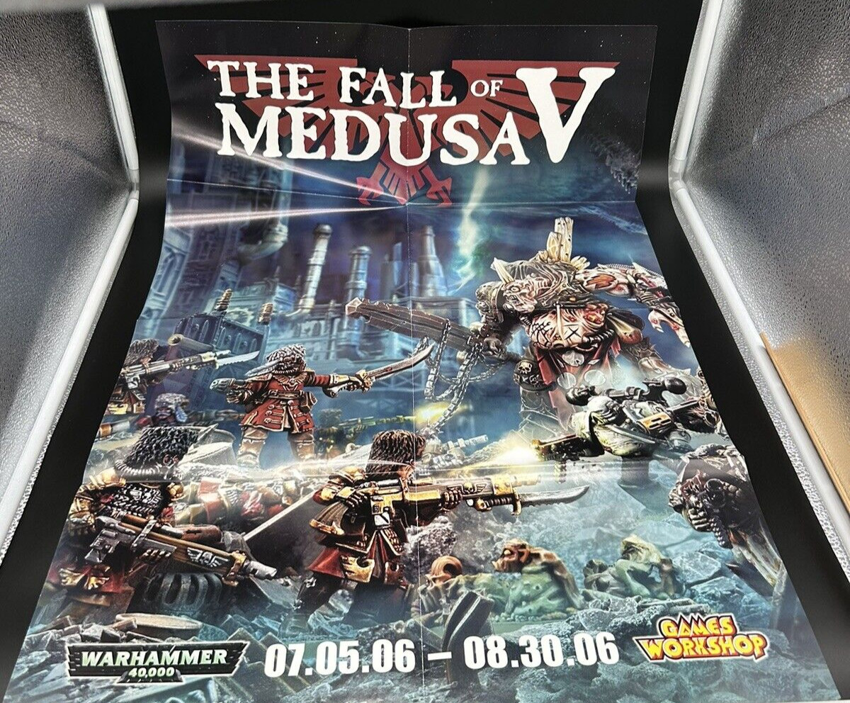 2006 Games Workshop Warhammer 40k The Fall of Medusa V 39”X20” Wall Poster&Book!