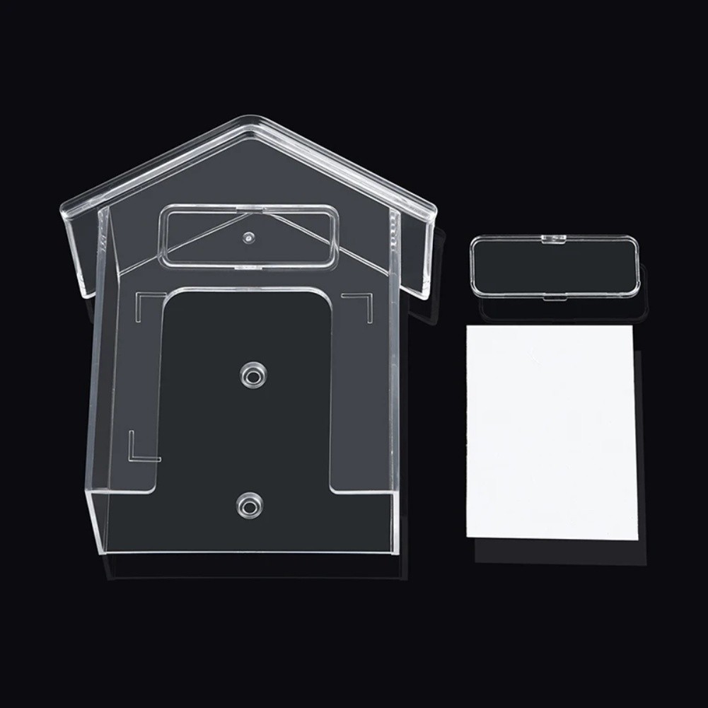 Clear Protective Cover for Wireless Doorbell Rainproof PC Shell Easy Install