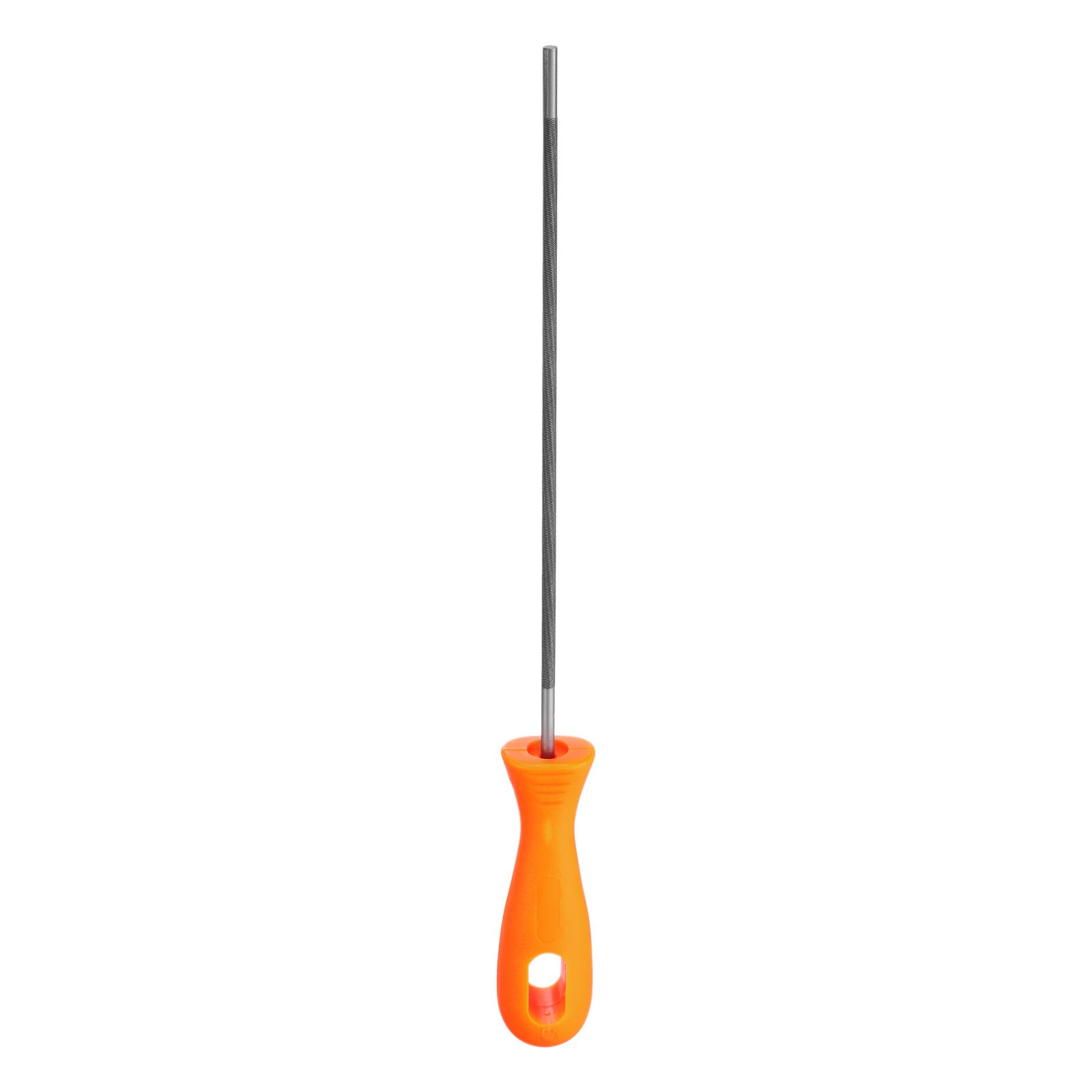 Chainsaw File 5/32" Chrome Steel Double Cut Round Rasp with Plastic Handle