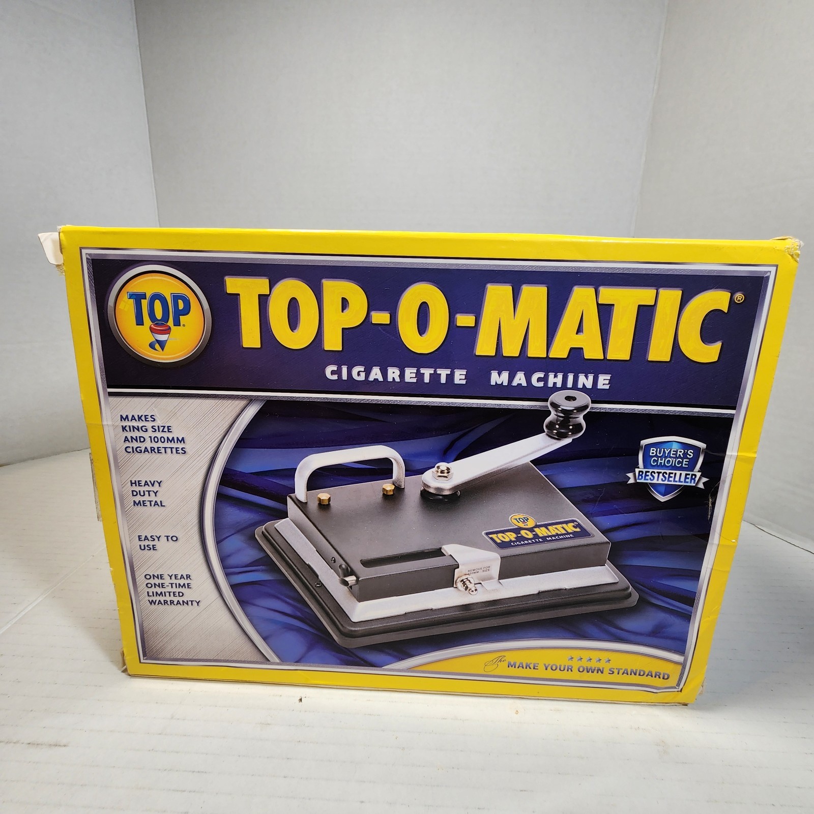 Original TOP-O-MATIC Cigarette Rolling Machine With Manual - Brush EUC