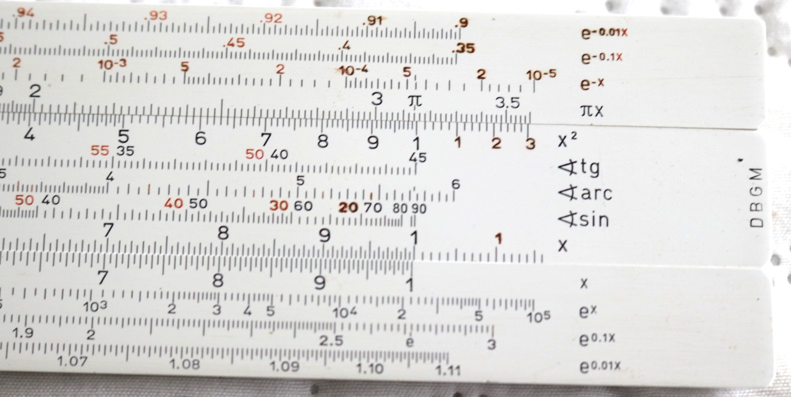 Vintage German 1960s ARISTO 0971 Hyperbolog Engineers Slide Rule Case Manual Box