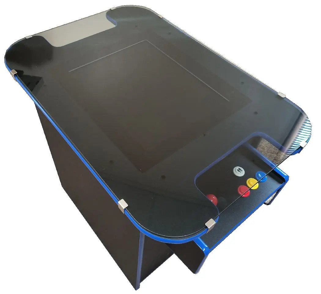 2-Pack Arcade Cocktail table top glass Bally/Midway tables, 4 In Radius corner
