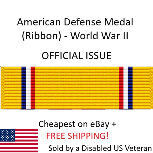 American Defense Medal (Ribbon) - World War II - OFFICIAL ISSUE