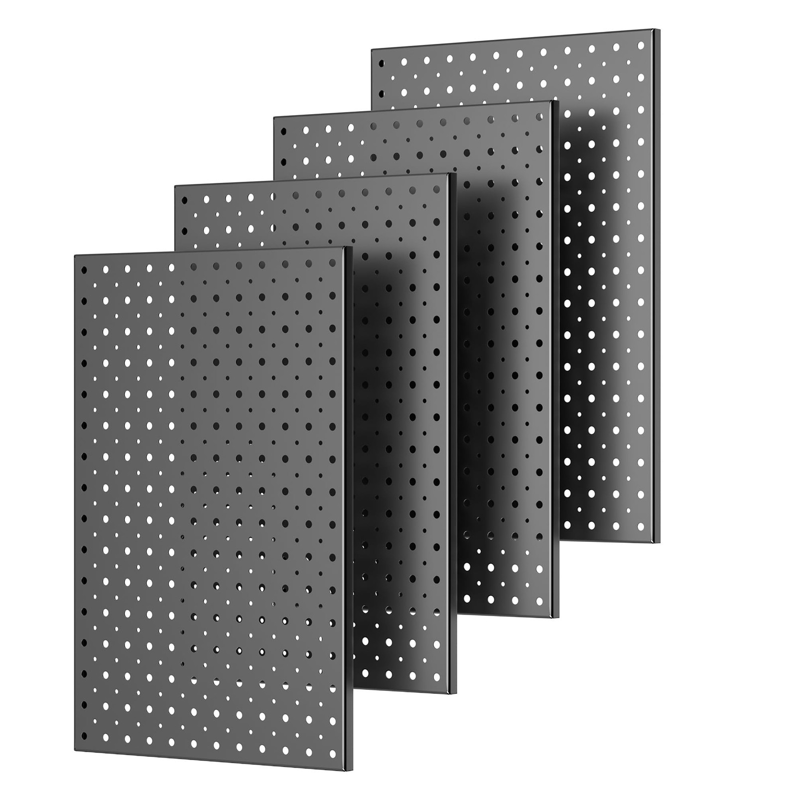 Metal Pegboard Panels, 16" x 12" Heavy-Duty Steel Peg Boards for Garage Tool ...