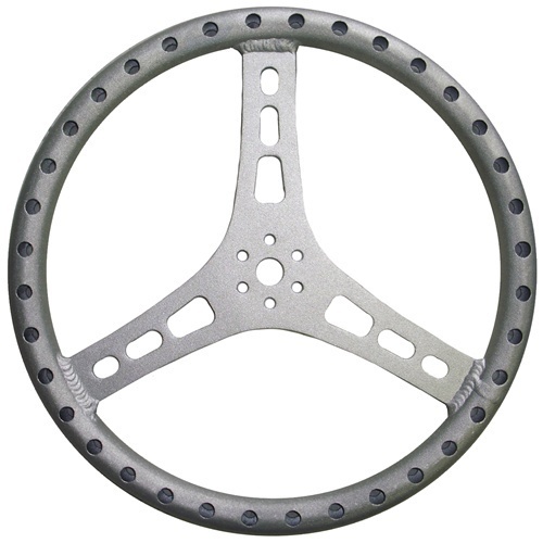 XXX FLAT UNCOATED ALUM STEERING WHEEL,MICRO-SPRINT,15"