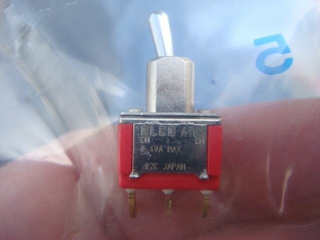 Lot of 5 AUGAT/ALCOSWITCH mini-BAT handle SPDT Switch A101MD9AB - New and Unused