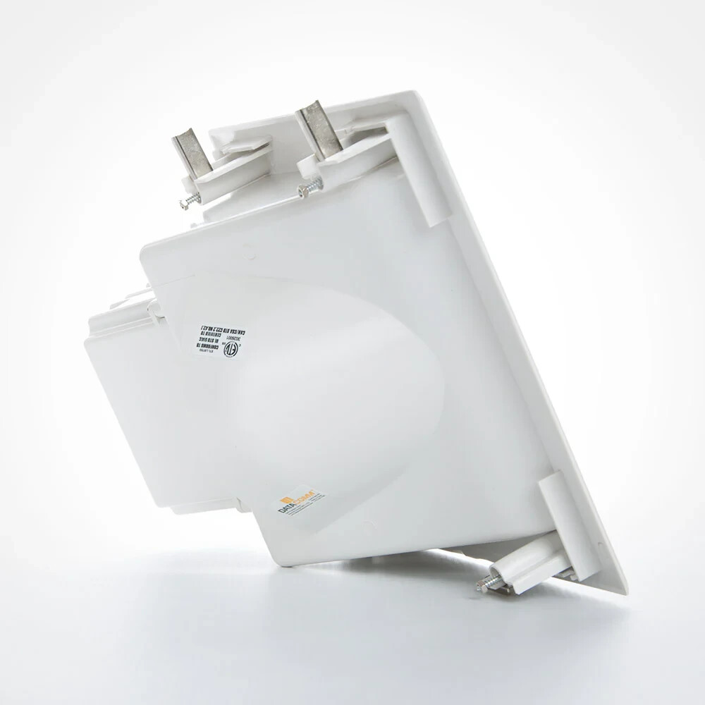 DataComm Recessed Low Voltage Media Plate with Duplex Surge Suppressor