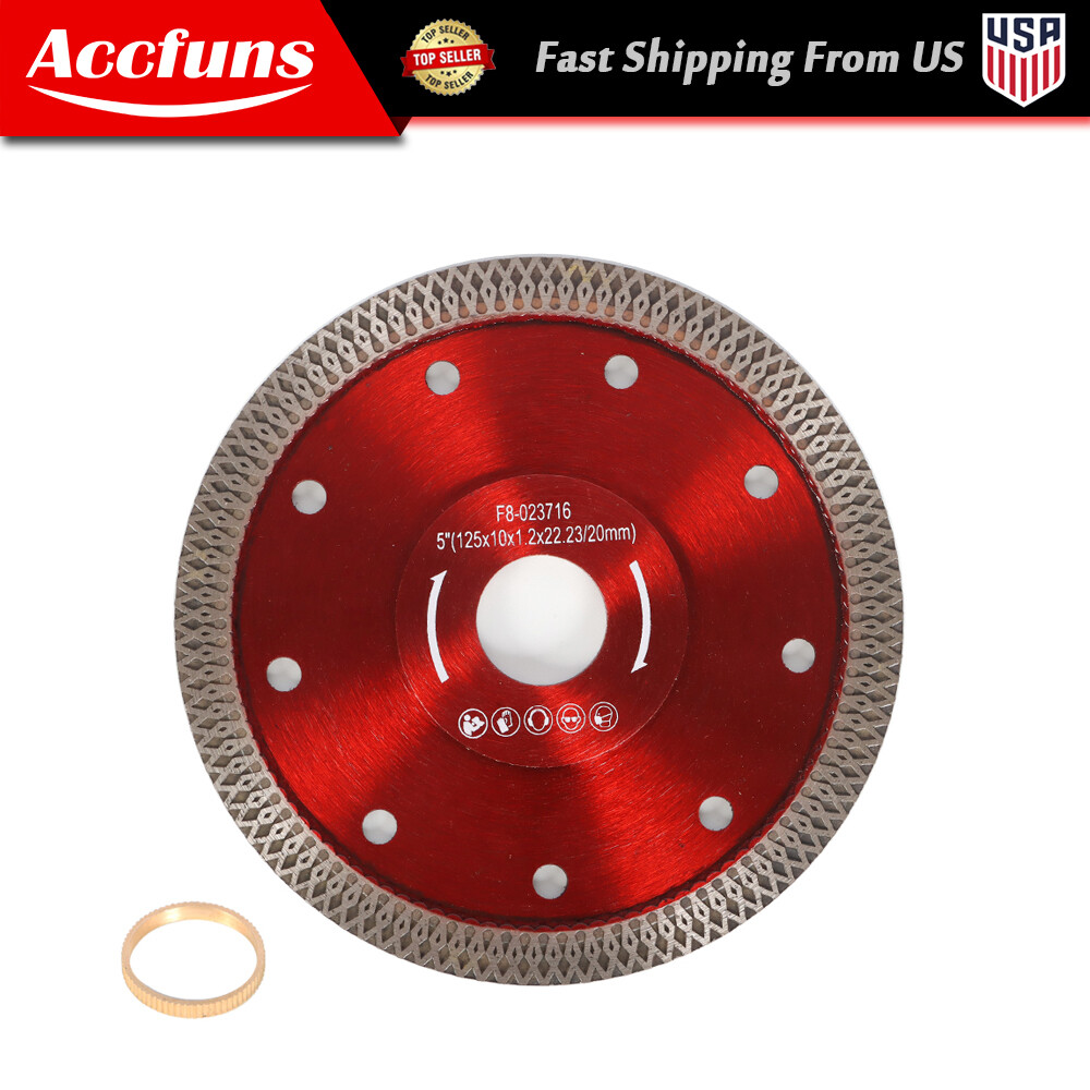 Red Cutting Diamond Saw Blade For Porcelain tile Granite Marble Stone Ceramic 5"