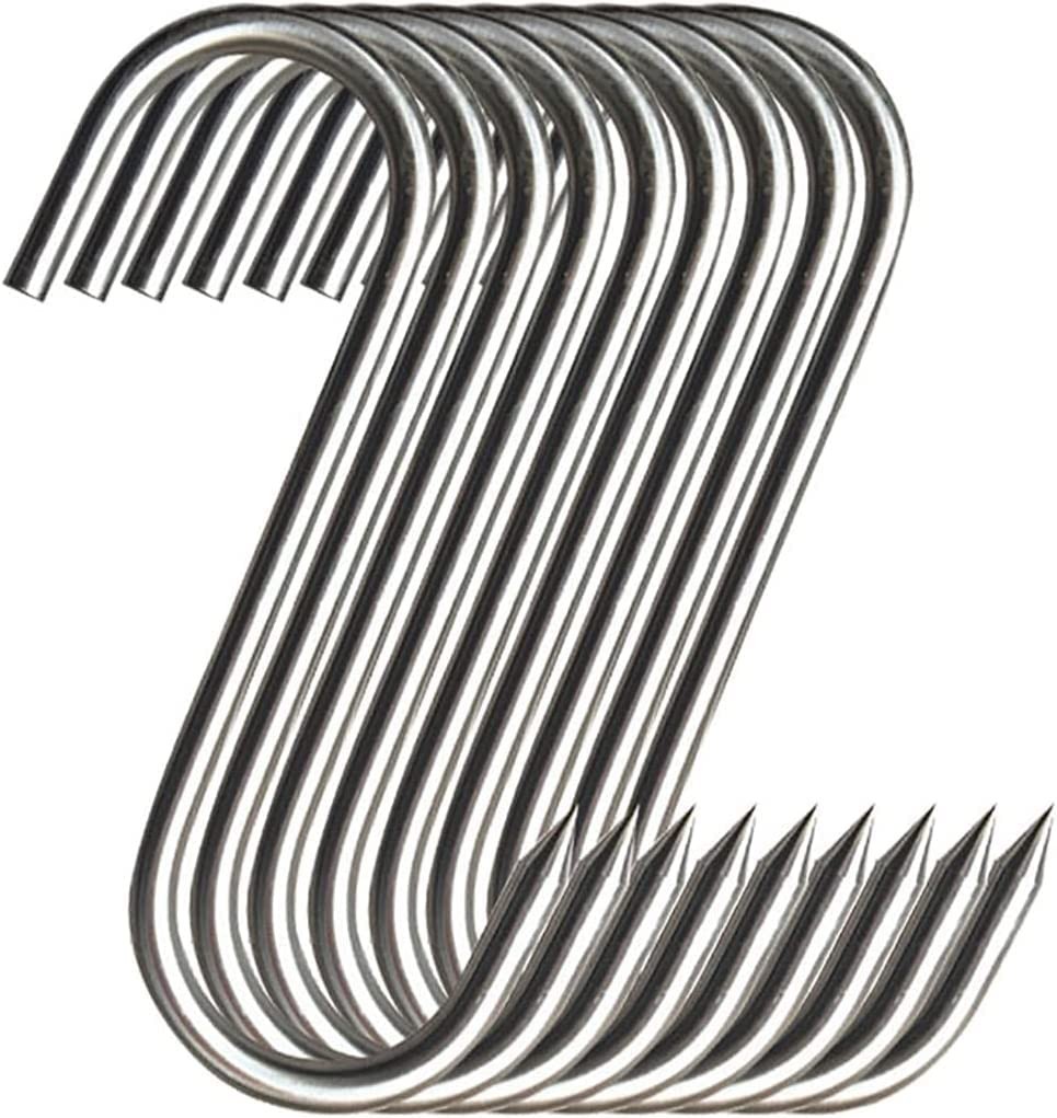 5.12Inch Meat Hooks,20Pcs 304 Stainless Steel Butcher Hook Smoking Hooks,Hanging