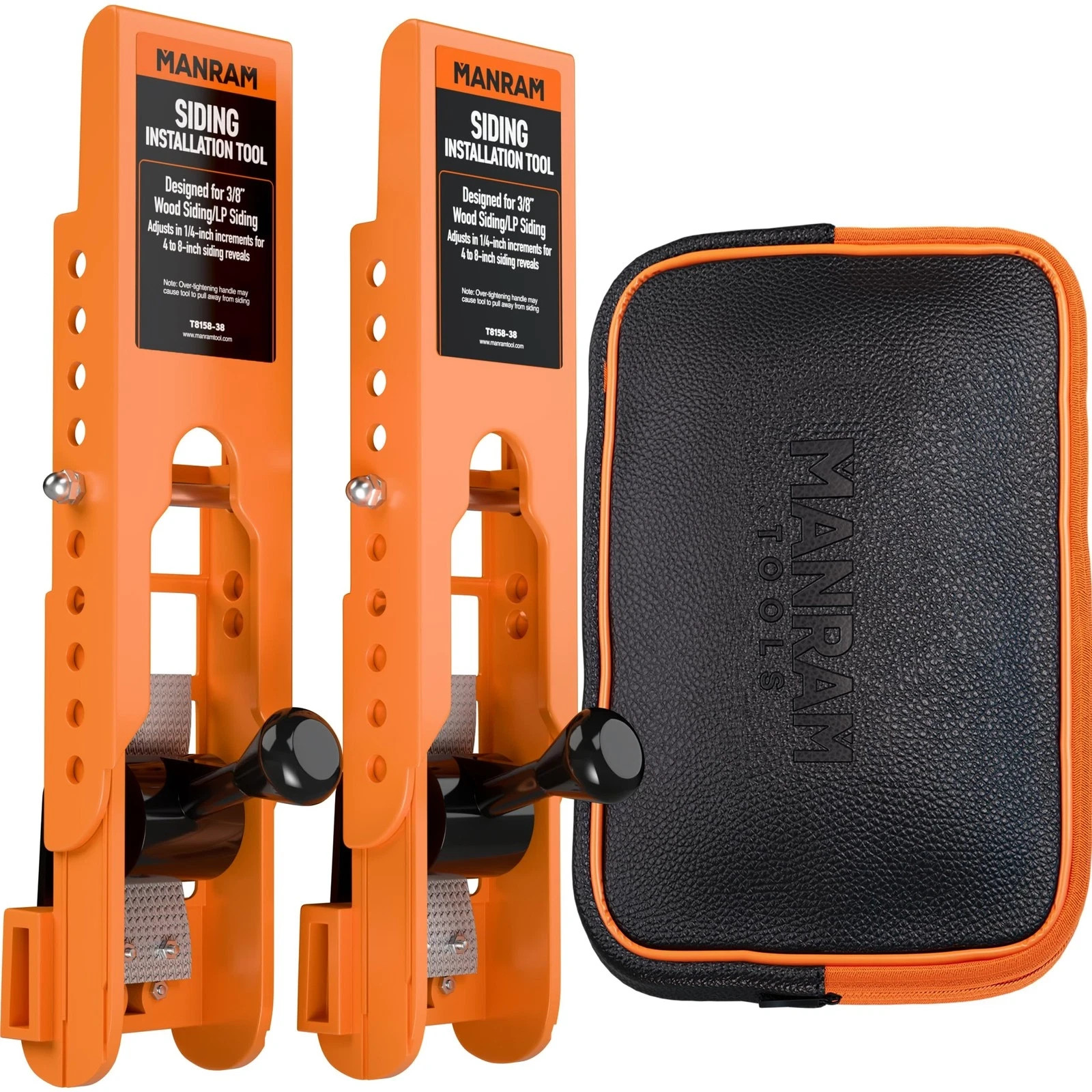 2 Pack Siding Installation Tools, 3/8-Inch Lap Siding Gauge, Pouch, Adjustable