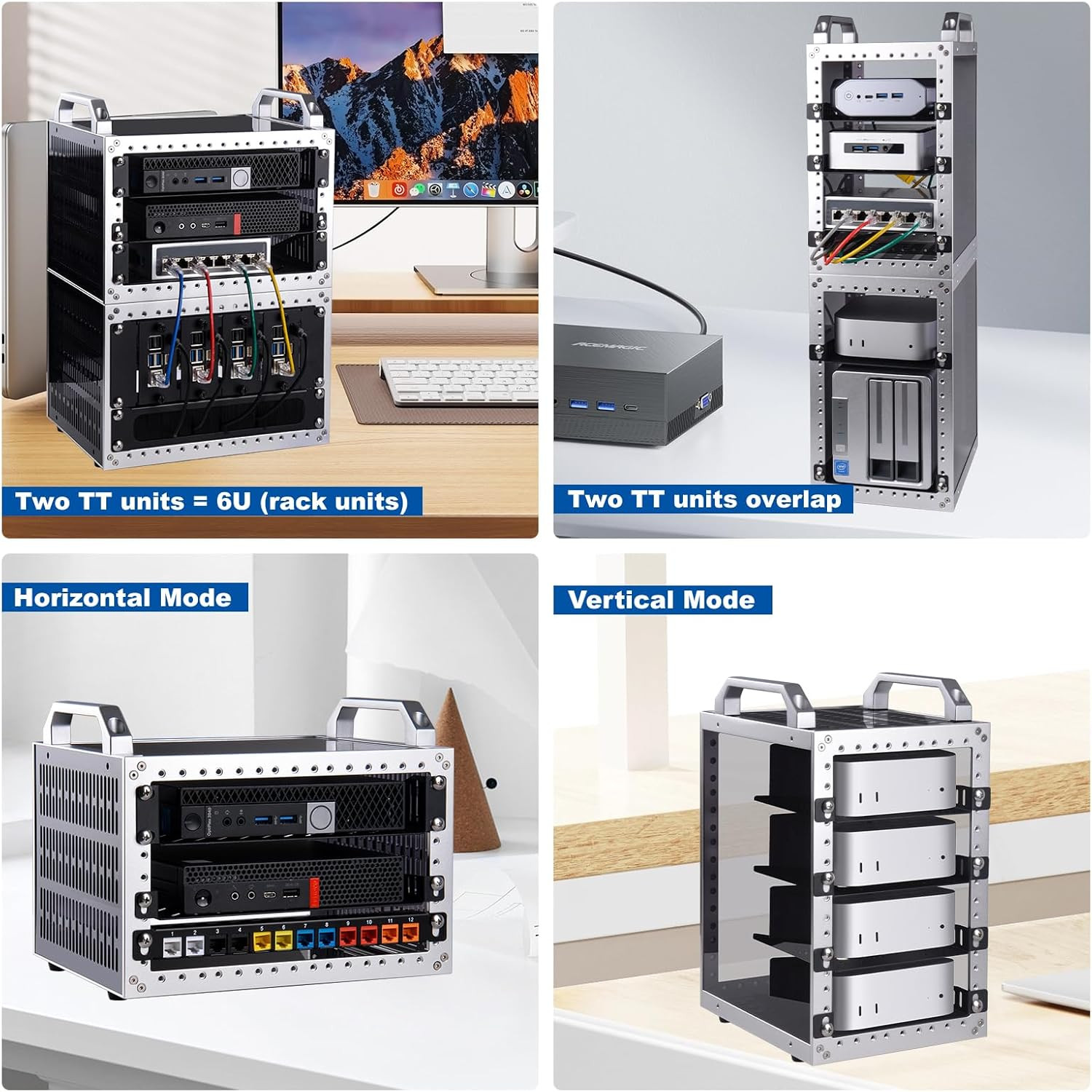 Deskpi Rackmate TT Mini Server Cabinet for Mini PC, Network, Servers, Audio, and