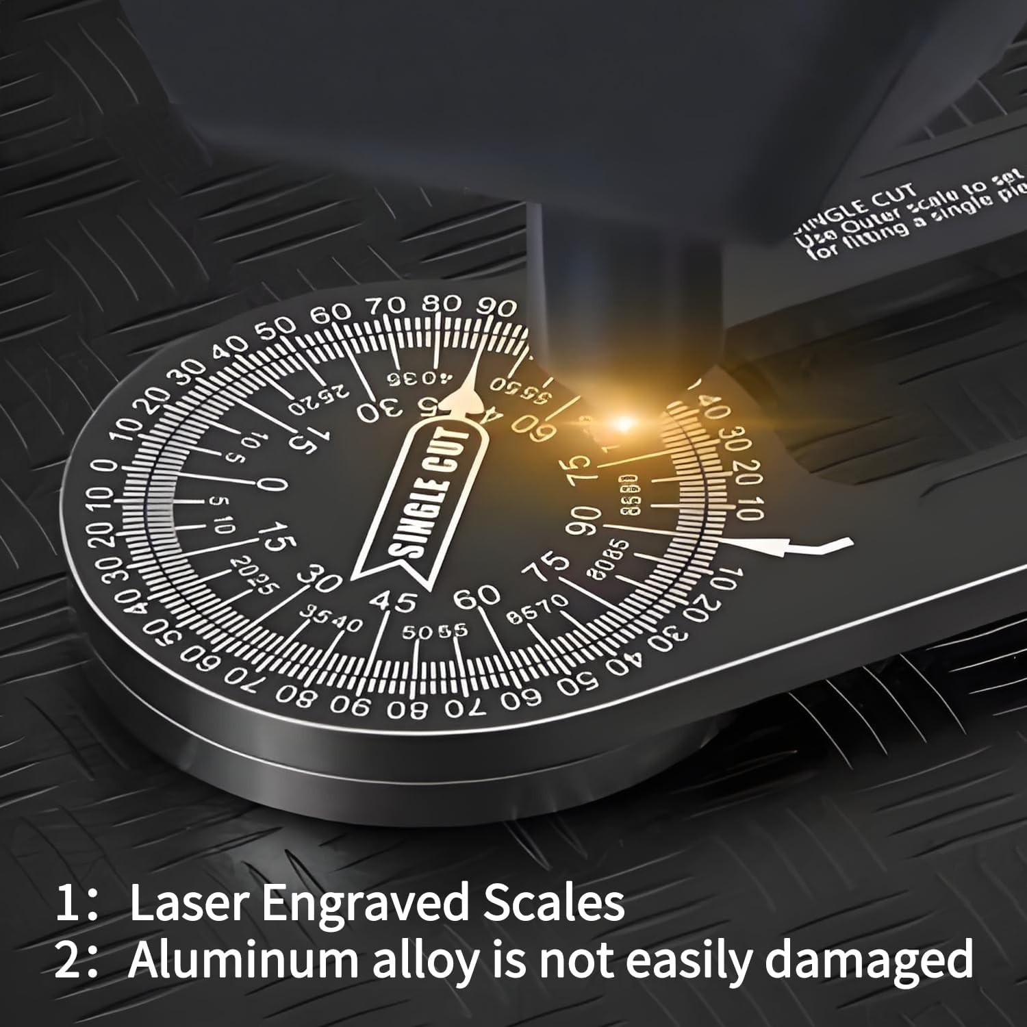 7-Inch Aluminum Miter Saw Protractor Angle Finder - Measuring Tool with Multi...