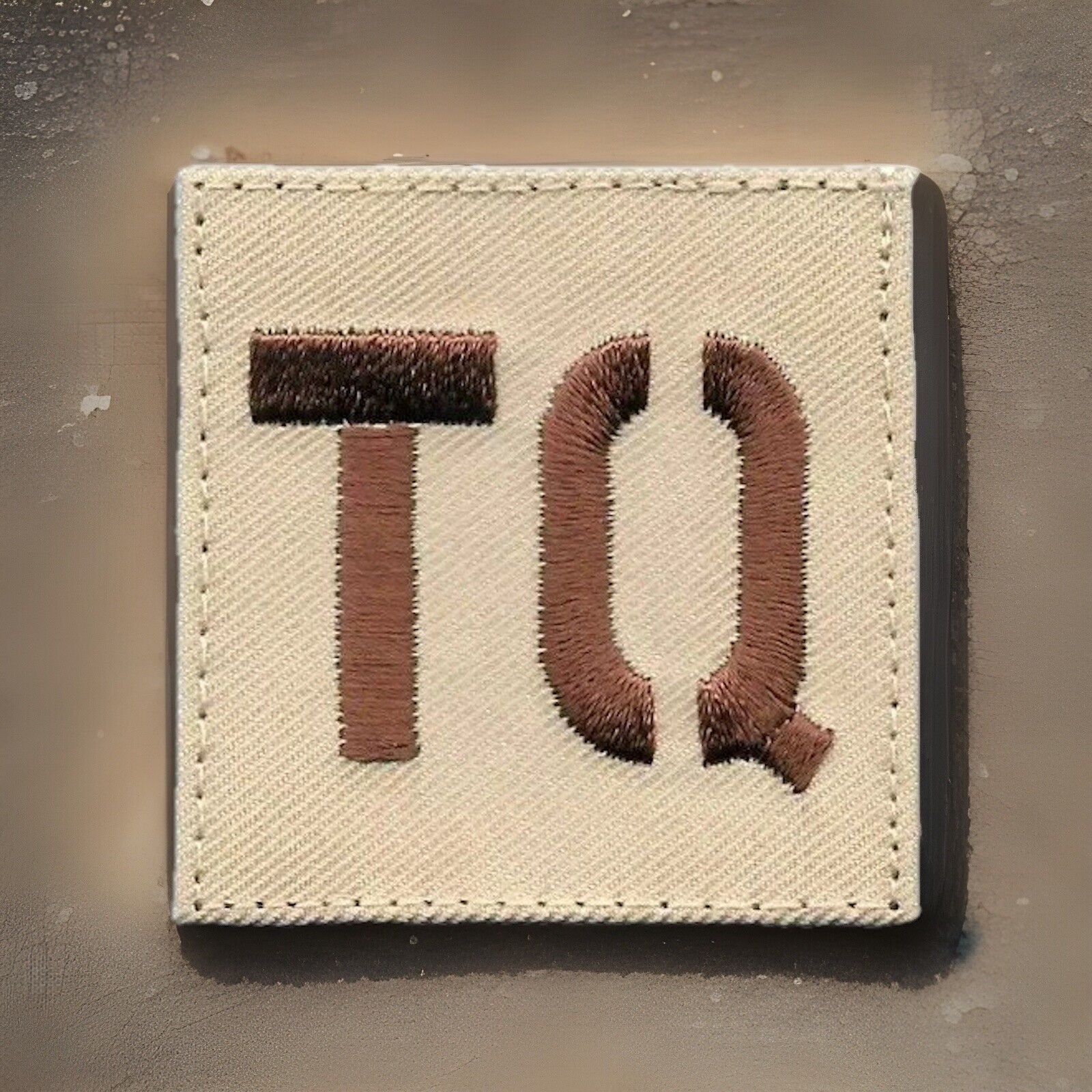Medical Alert Brown Tan TQ Tourniquet Patch Fits For VELCRO® BRAND Fastener