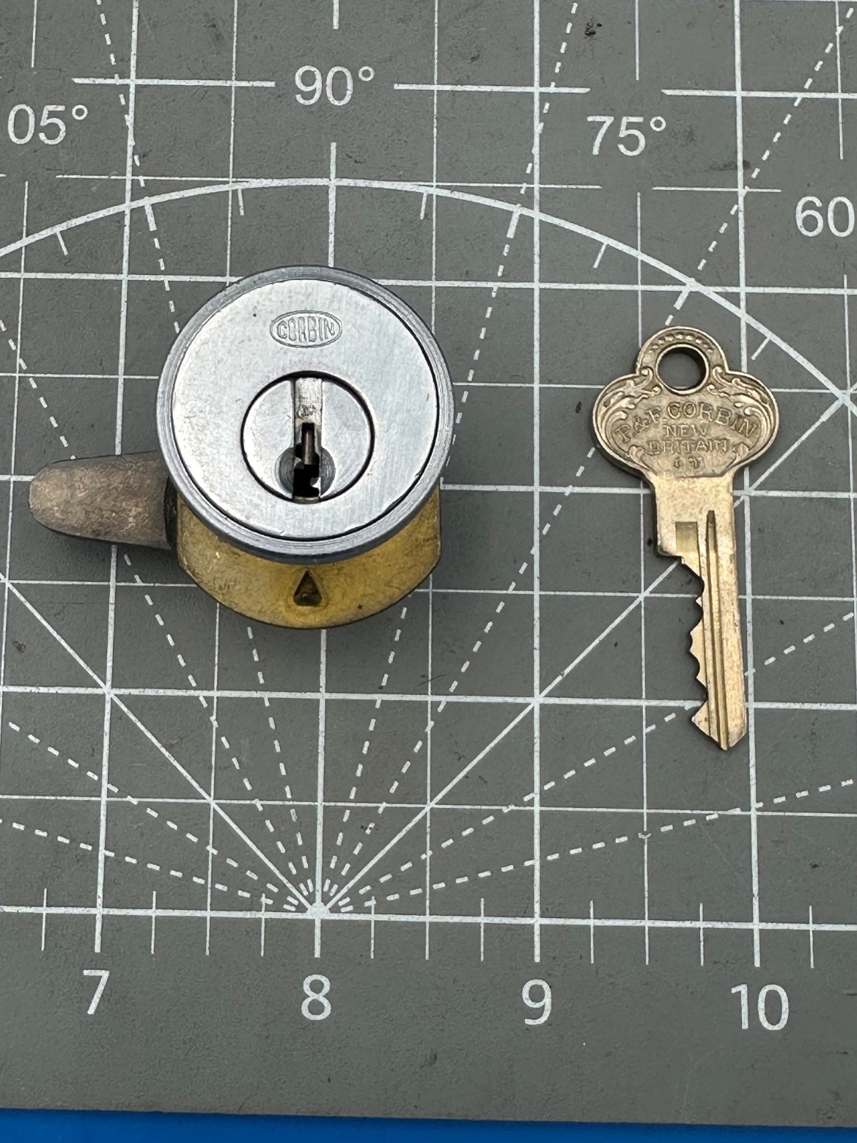 VINTAGE CORBIN SPECIAL CAM LOCK WITH ONE KEY