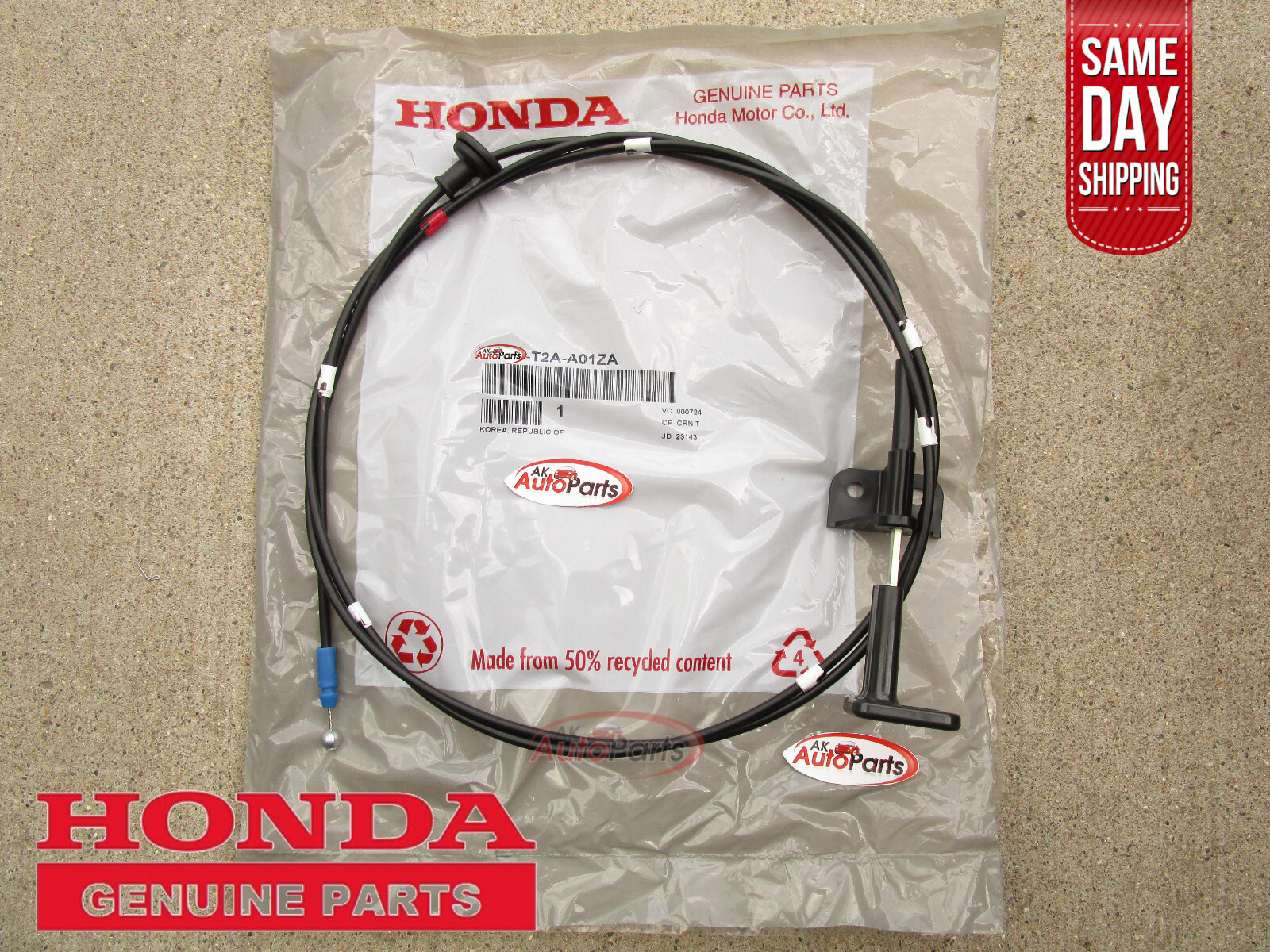 13 - 17 HONDA ACCORD FRONT HOOD LATCH LOCK RELEASE LEVER CABLE OEM BRAND NEW
