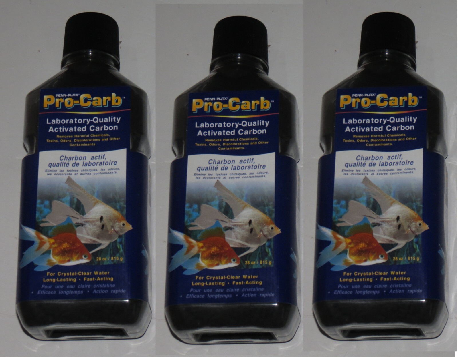 Lot of 3 Penn-Plax Pro-Carb Activated Carbon Crystals for Aquarium 28oz Each