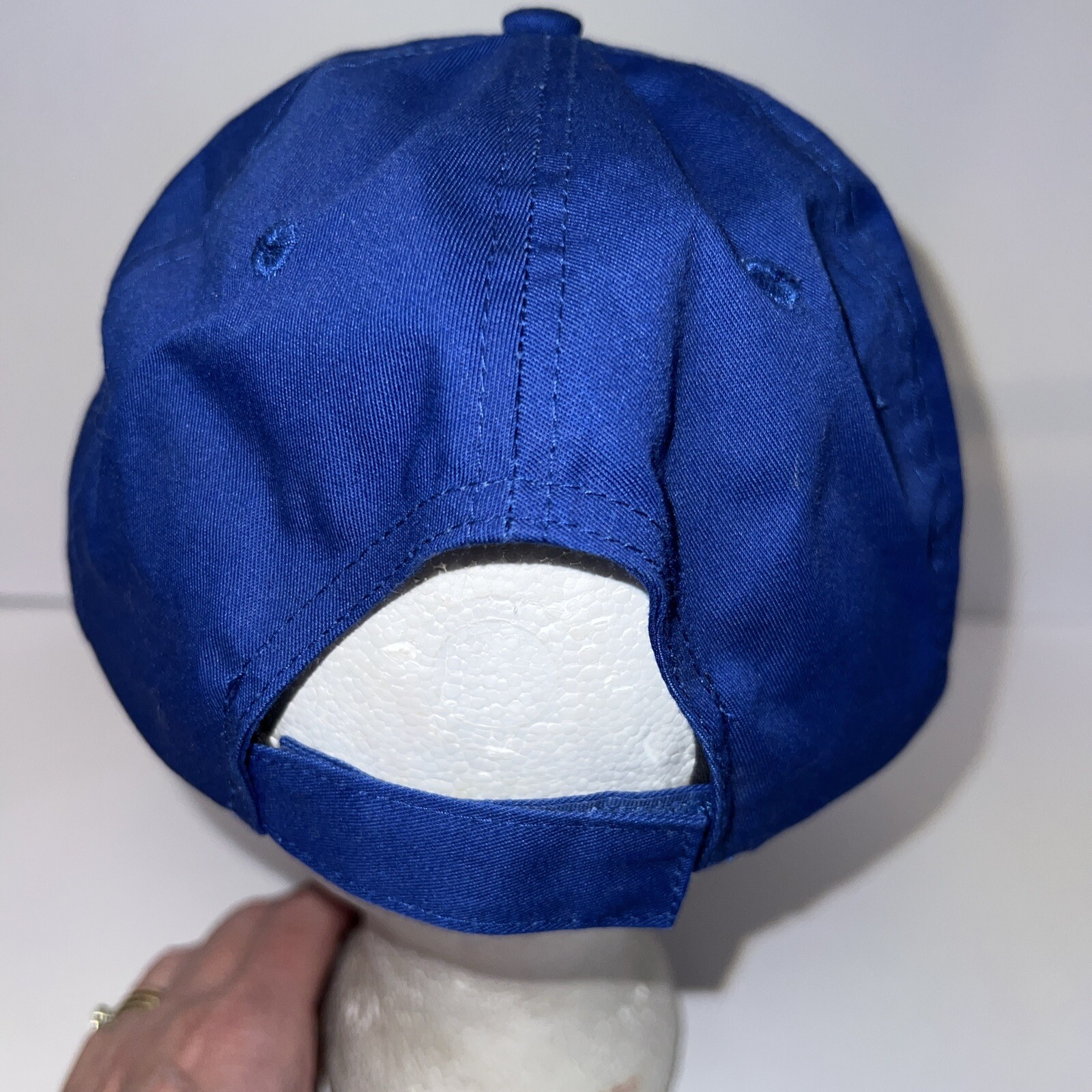 Tennesee Titans Blue with 3 D T White with Red Hat Cap Hook Loop Team MLB