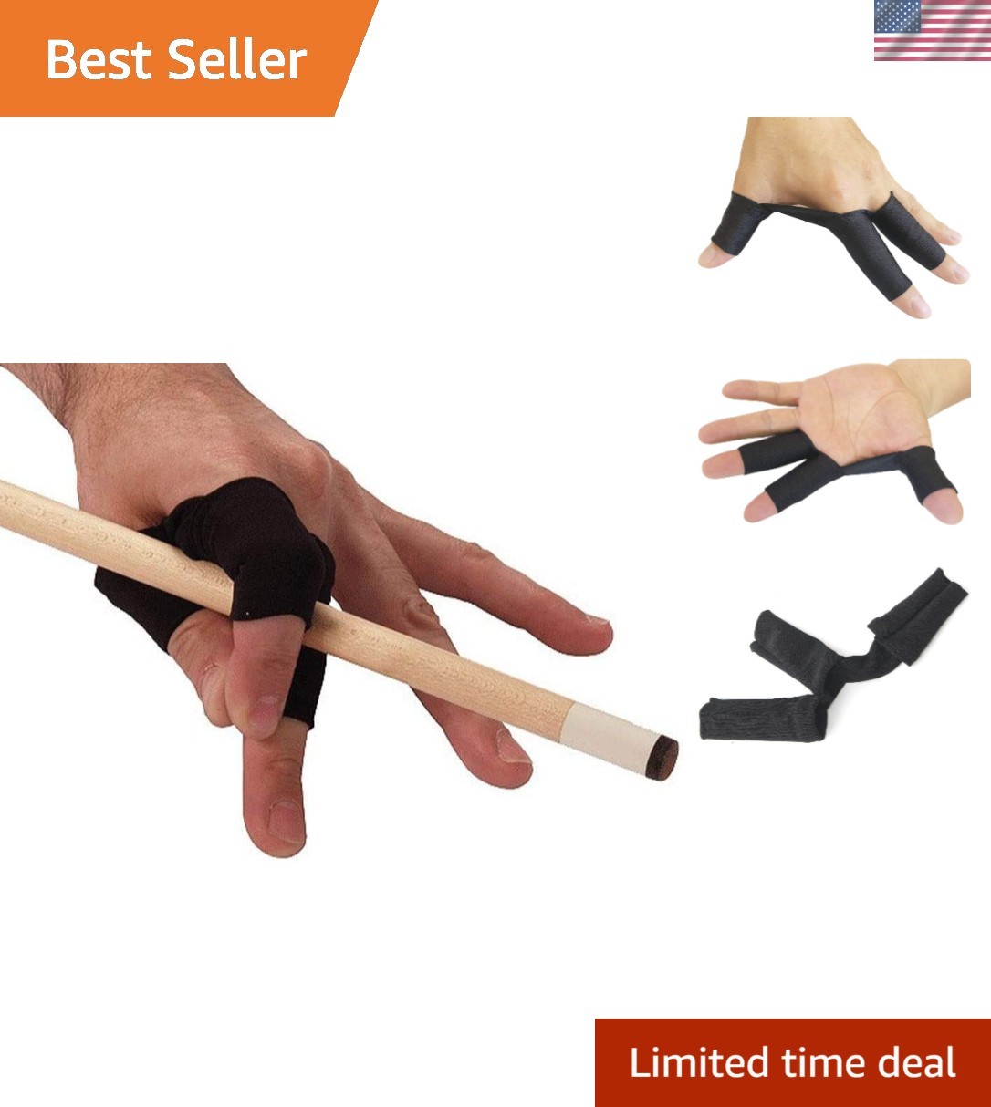 Champion Adjustable Fingerwrap Billiards Glove for Left or Right Hand - Large...