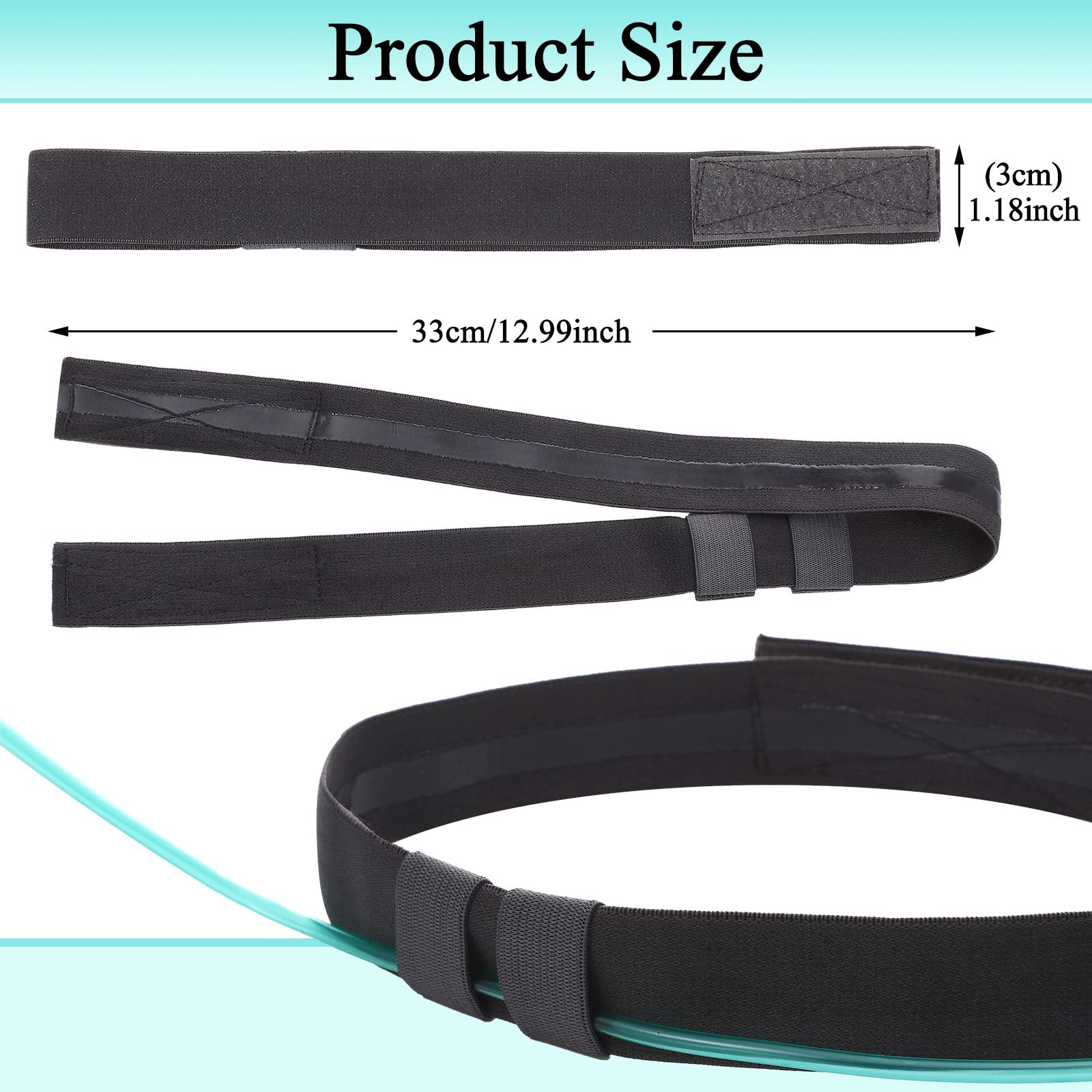 Tondiamo 3 Pcs Nasal Oxygen Cannula Ear Protector Dark Grey Headband...