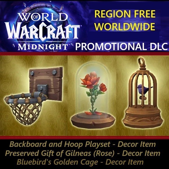 World of Warcraft Midnight [GLOBAL] Promo DLC Decor Items ALL 3 one low price!